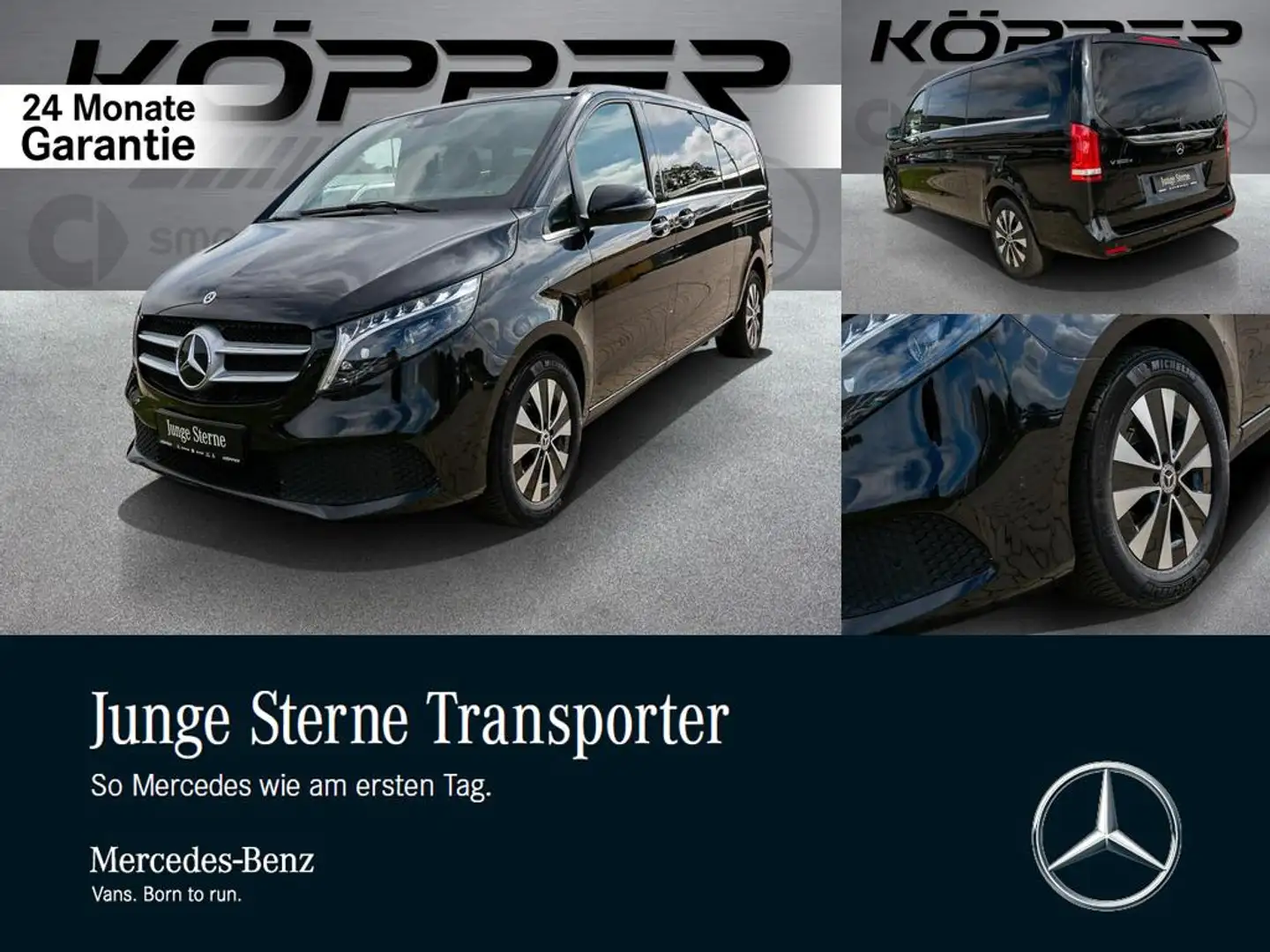 Mercedes-Benz V 300 d 4M Extralang Standhzg. Leder Avantgarde Noir - 1