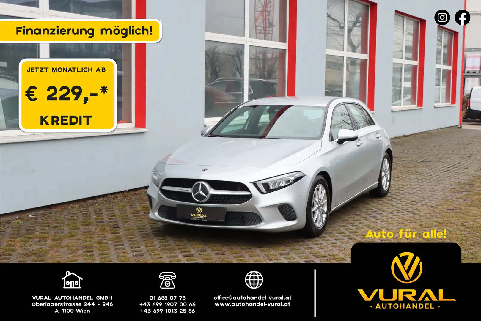 Mercedes-Benz A 180 A 180 d DCT Aut. | NAVI | RFK | LED | Grau - 1