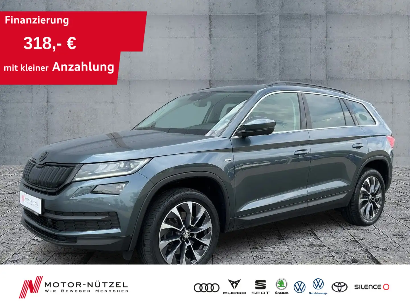 Skoda Kodiaq 2.0 TDI 4x4 DSG DRIVE 125 STDHZG+AHK+PANO Gris - 1
