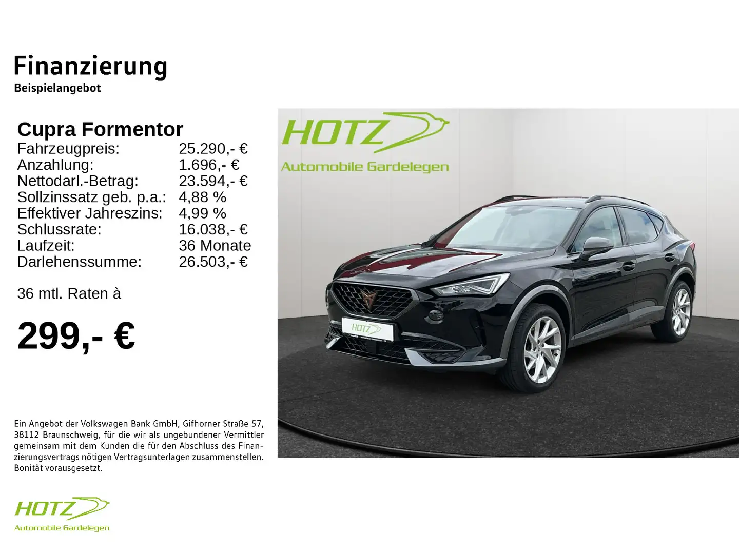 CUPRA Formentor 1.5 TSI DSG PDC/LED/Klima Schwarz - 2