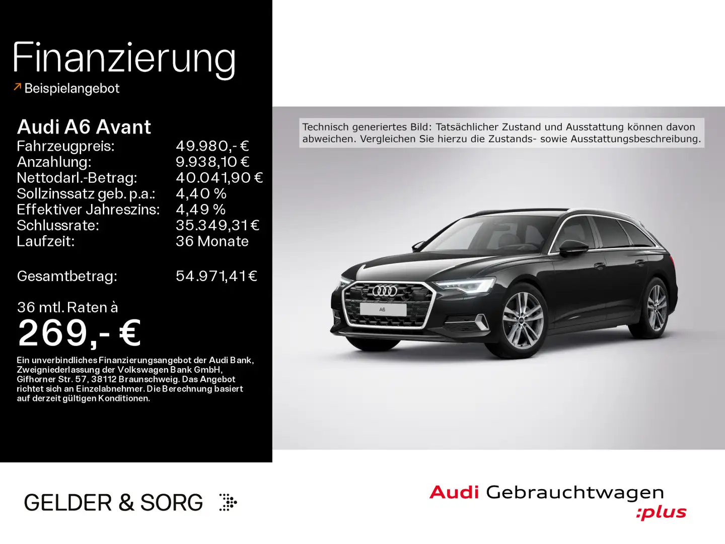 Audi A6 Sport 50 TDI qu.  AHK*Matrix*HuD*Sitzb. Nero - 1
