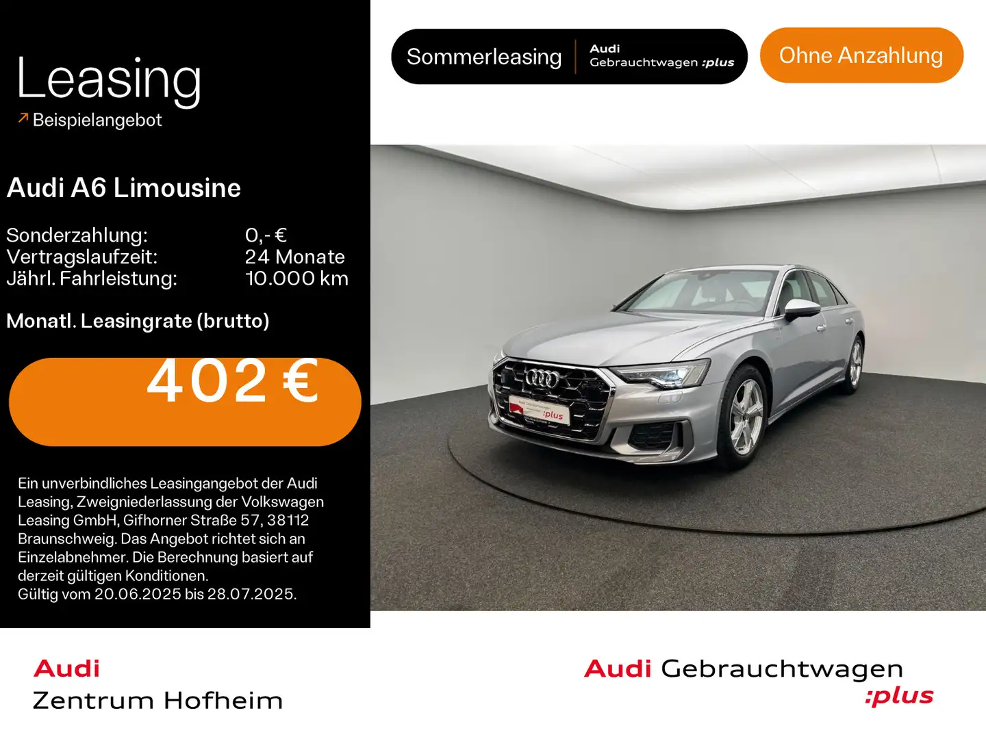 Audi A6 45 TFSI qu S line S tro*Matrix*Virt Silber - 1
