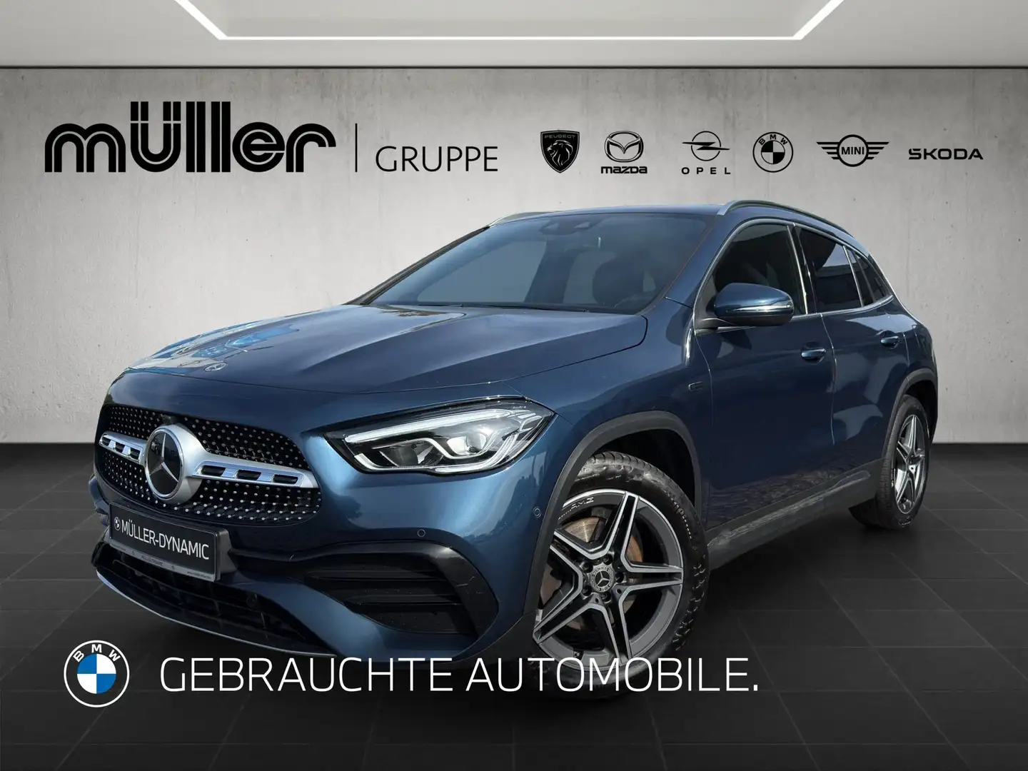Mercedes-Benz GLA 250 E AMG LINE LED TEMPOMAT AHK Blauw - 1