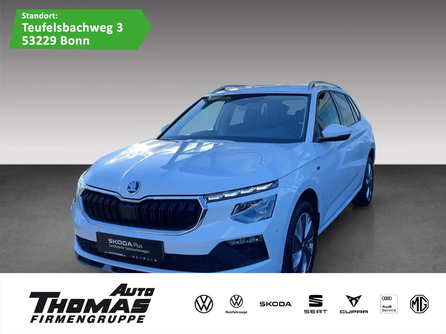 Skoda Kamiq Drive 1.0 TSI DSG LED NAVI KAMERA AHK ACC Weiß - 1