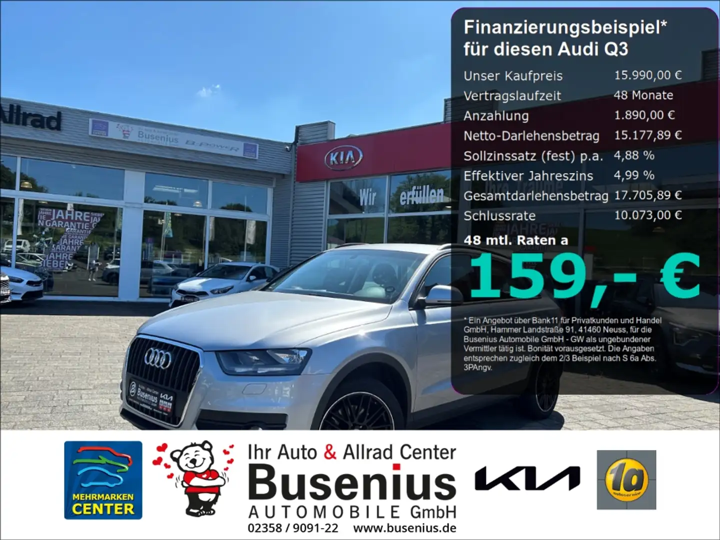 Audi Q3 1.4 TFSI S-Tronic Komfort+SHZ+PDC Zilver - 1