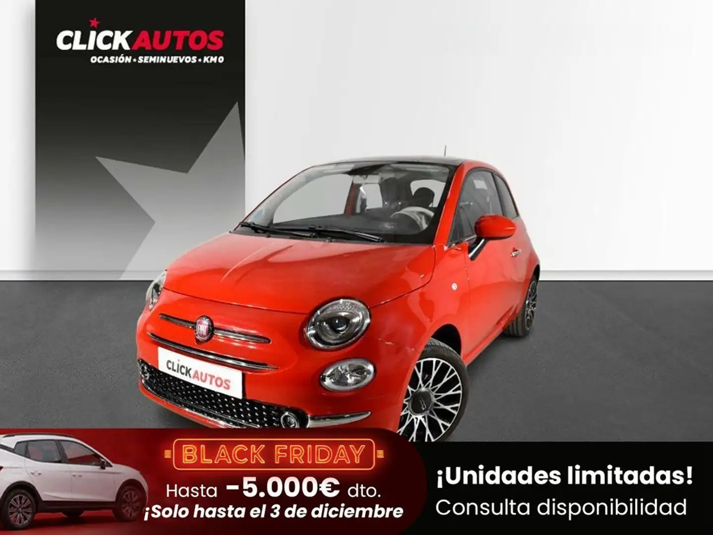 Fiat 500 1.0 Hybrid 70CV Monotrim+Pack Rouge - 1