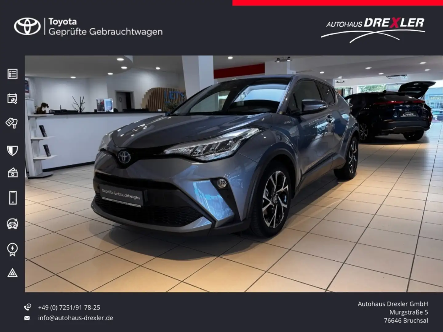 Toyota C-HR Hybrid Team D 1.8 EU6d LED 1.Hand DAB SHZ AHK abn. Bleu - 1