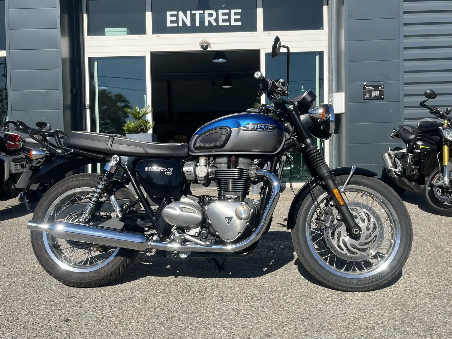 Triumph Bonneville T120 Bleu - 1