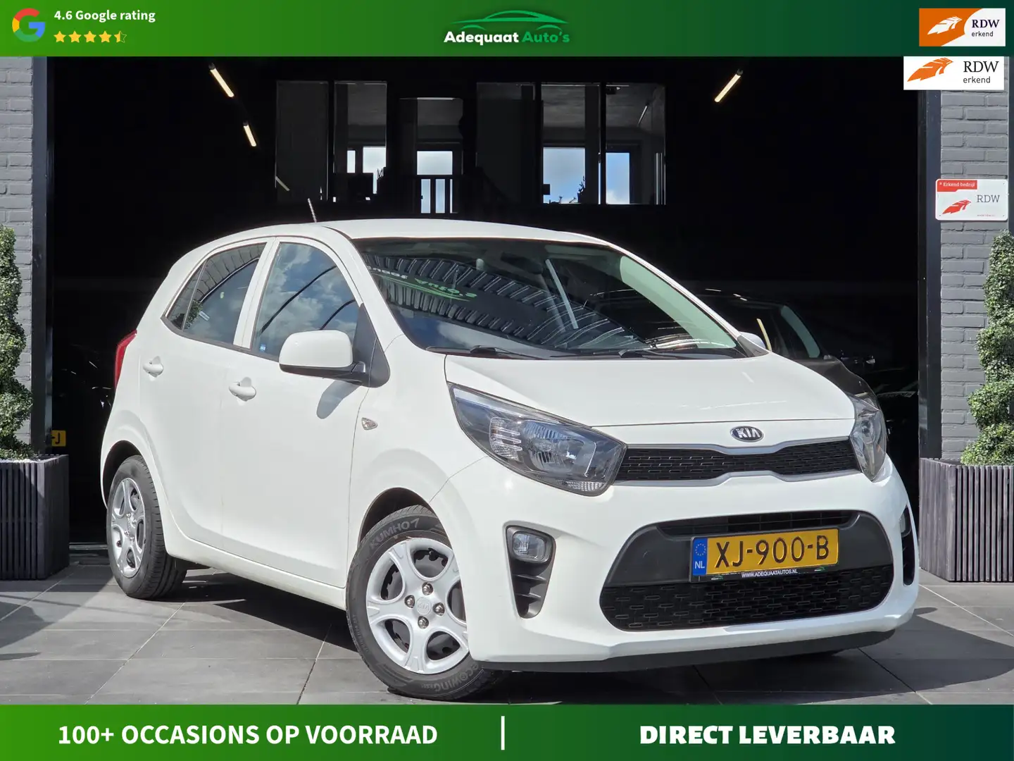 Kia Picanto 1.0 CVVT BTW AUTO|Airco|El Pakket|NAP|APK|5 DR Weiß - 1