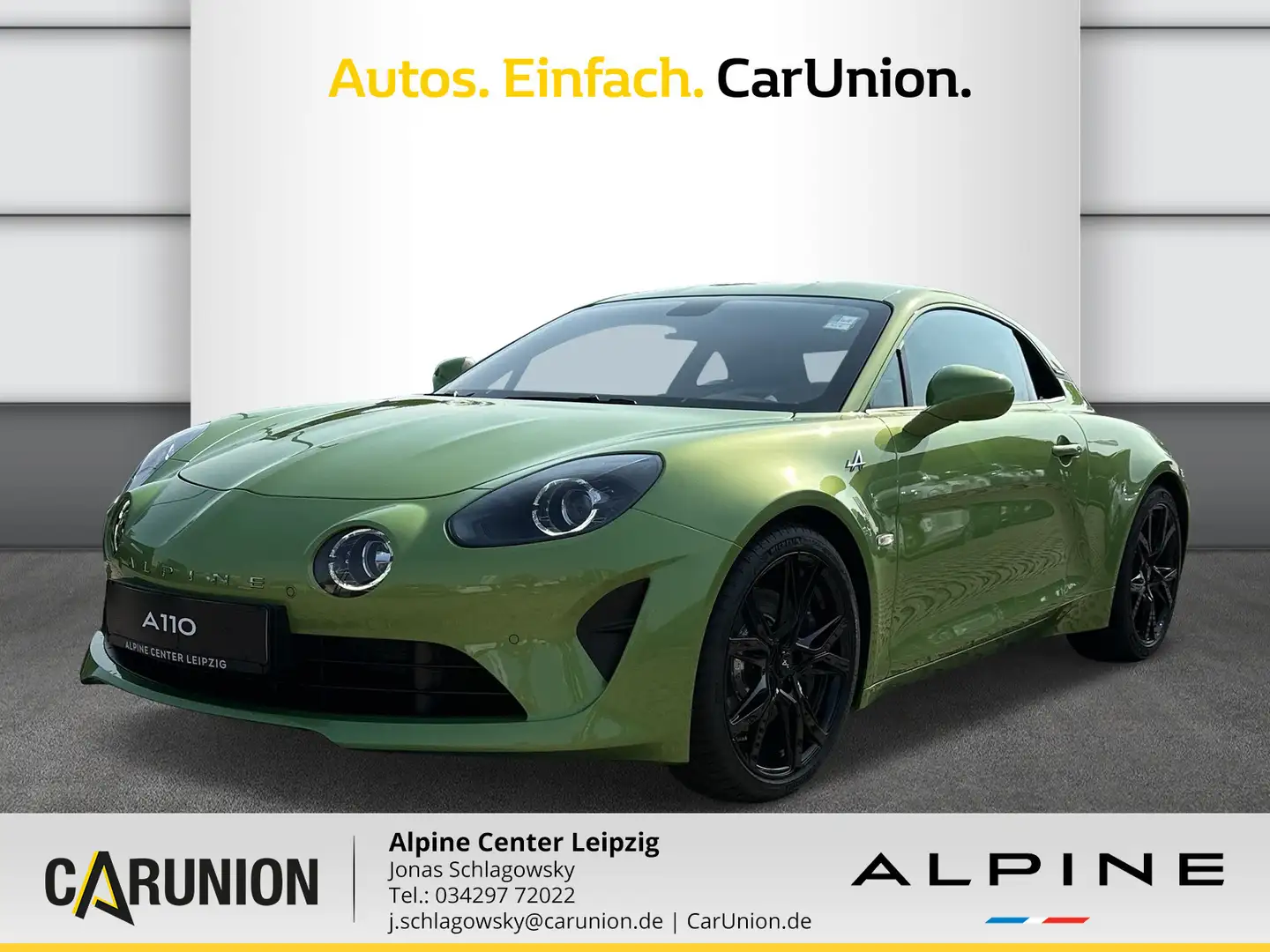 Alpine A110 GT*Mikrofaser-PAKET* 1of110*Sonderfarbe Зелений - 1