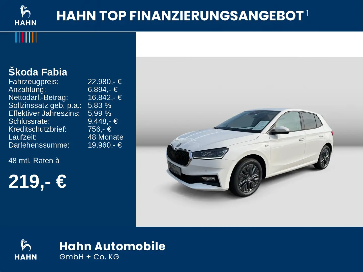 Skoda Fabia Drive 1.0 TSI DSG Info 24 % PREISVORTEIL Weiß - 2