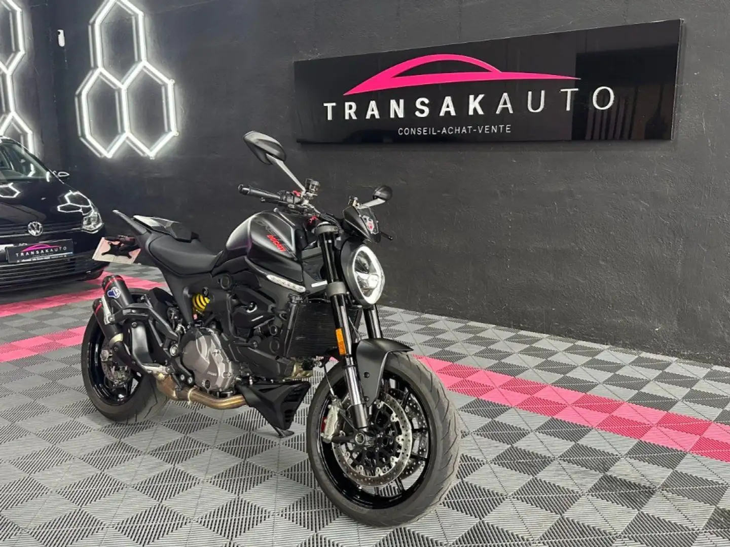 Ducati Monster 937 937 110 ch ~ Sabot moteur ~ Silencieux Termignoni ~ Bulle sport ~ Protection réservoir Schwarz - 1