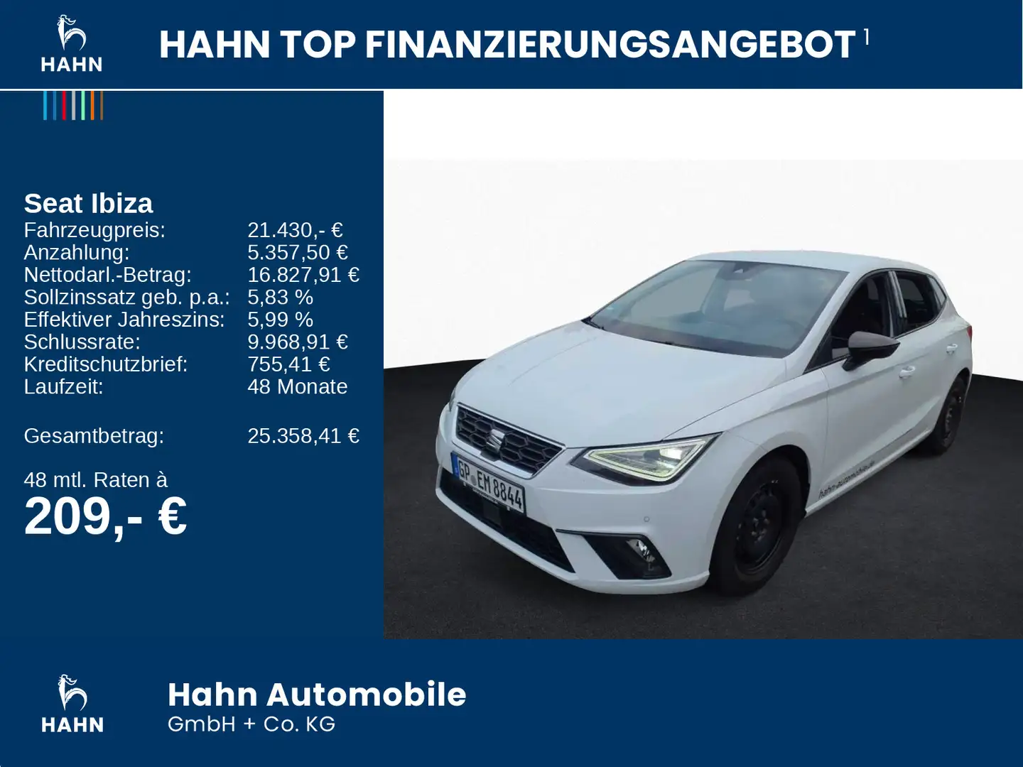 SEAT Ibiza 1.0 TSI FR OPF Weiß - 2