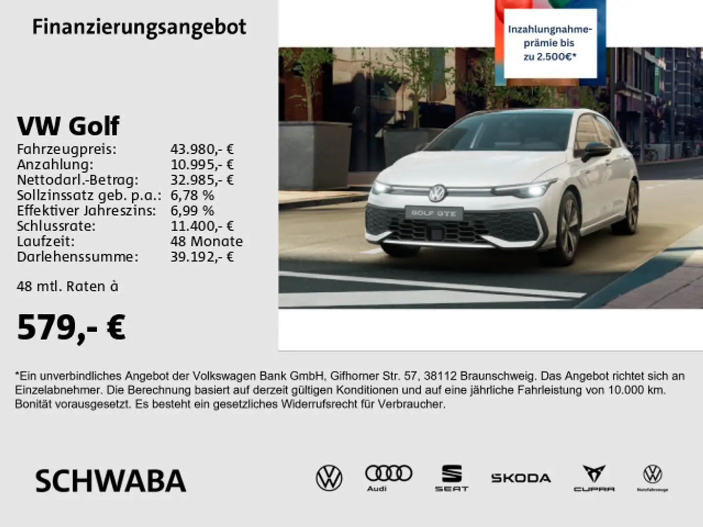 Volkswagen Golf GTE GTE 1,5 l eHybrid *MATRIX*AHK*ACC*NAVI*SHZ* Weiß - 1