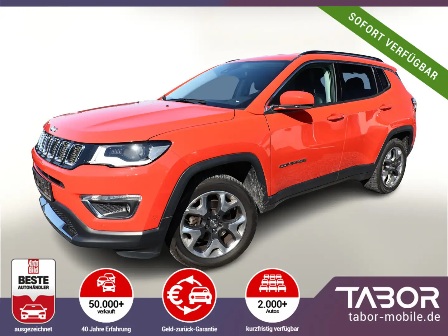 Jeep Compass 1.4 MAir 170 Aut AWD Limited Leder Xenon Orange - 1