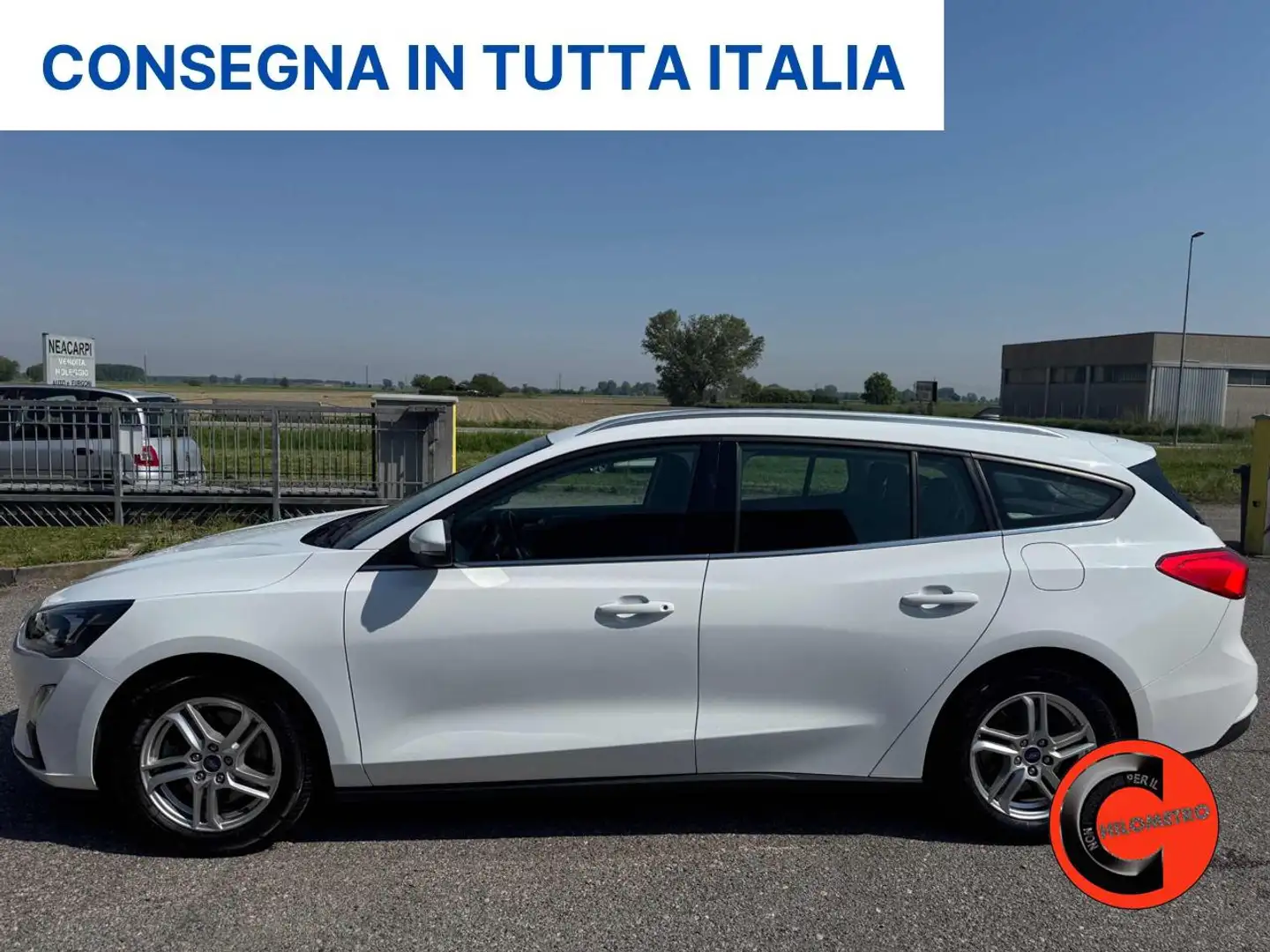 Ford Focus 1.5 ECOBLUE 120CV SW N1 AUTOCARRO-NAVI-SENSORI+IVA Bianco - 2