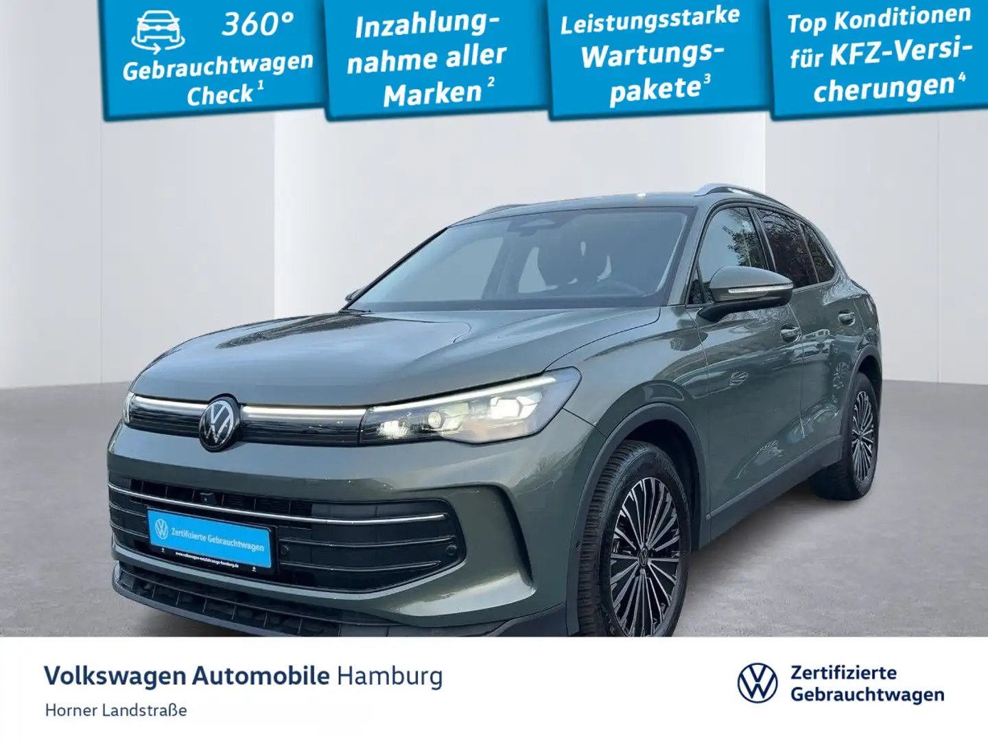 Volkswagen Tiguan Life 1.5eTSI DSG AHK Navi PDC Sitzheizung Grün - 1