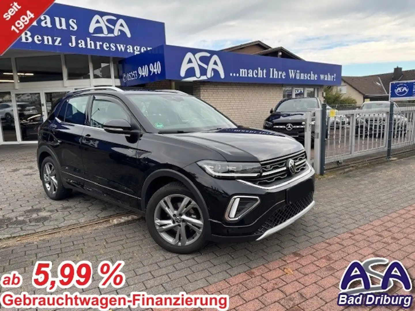 Volkswagen T-Cross 1.5 TSI R-Line+wie NEU+AHK+Kamera+Ganzjahresreifen Schwarz - 1