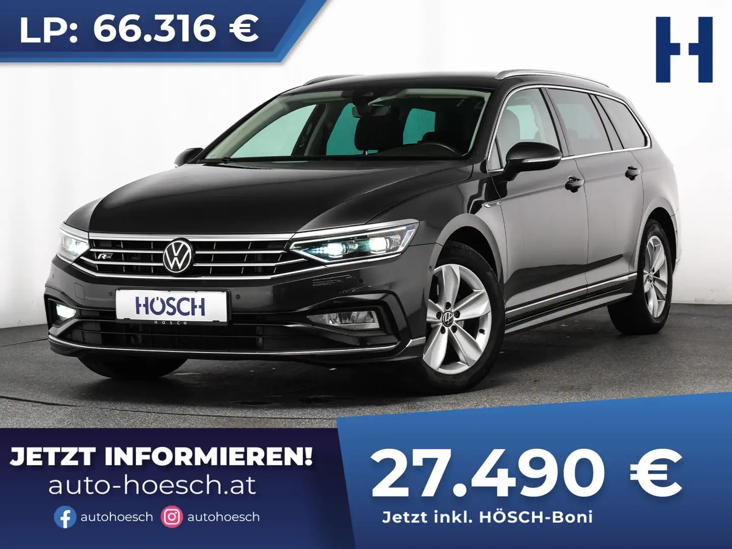 Volkswagen Passat Variant 4Motion TDI R-Line 8-fach MATRIX AHK ASSISTENZ Grau - 1