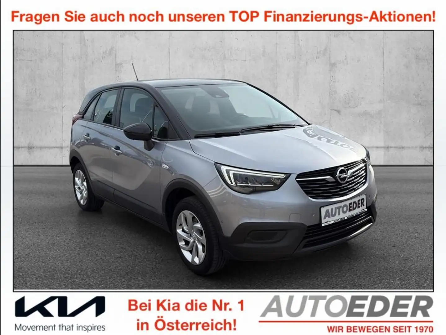 Opel Crossland X 1,2 Turbo ECOTEC Direct Injection Edition St./St Grau - 1