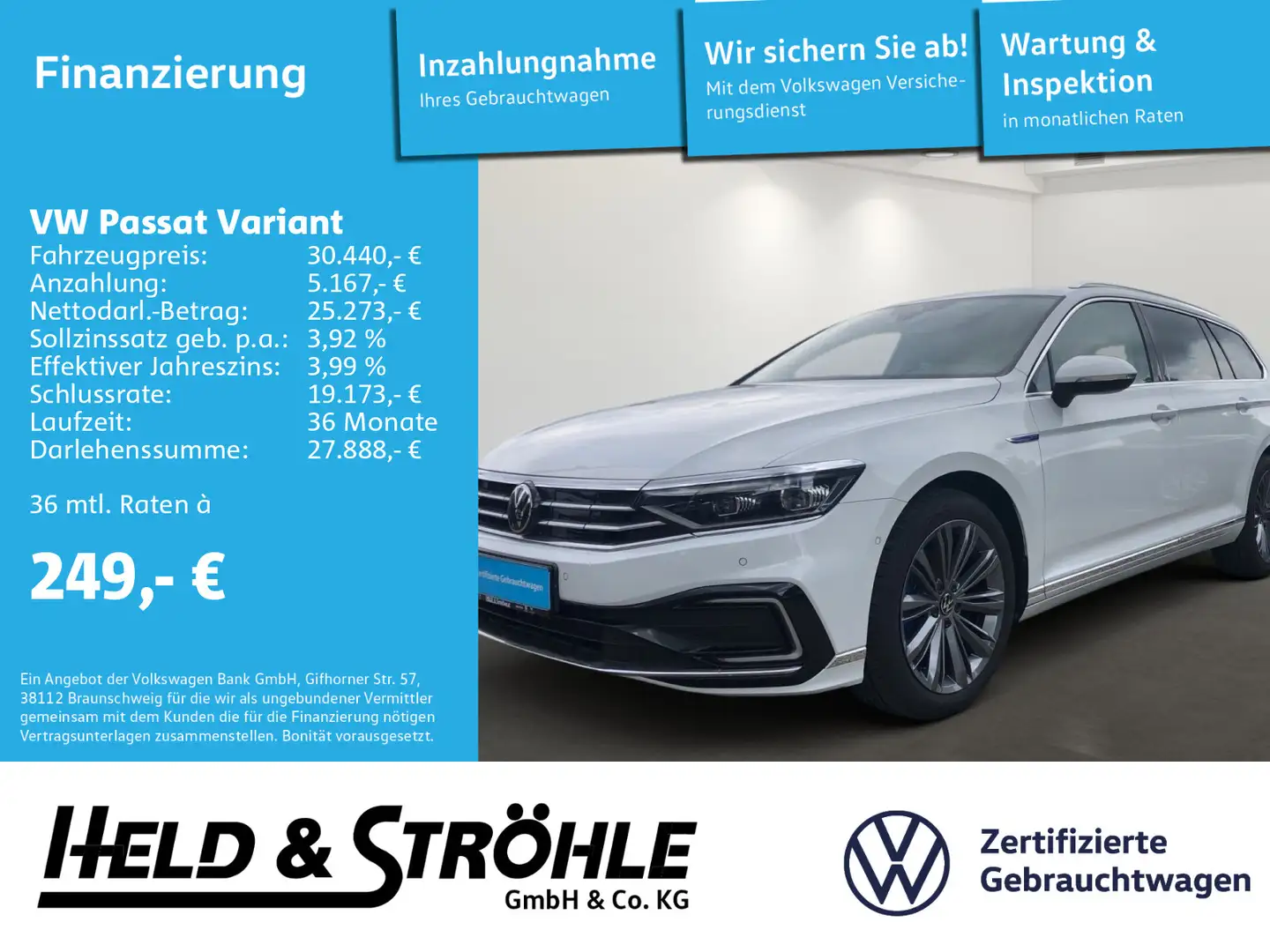 Volkswagen Passat Variant GTE 1.4 eHybrid DSG IQ NAV AHK 18 Weiß - 1