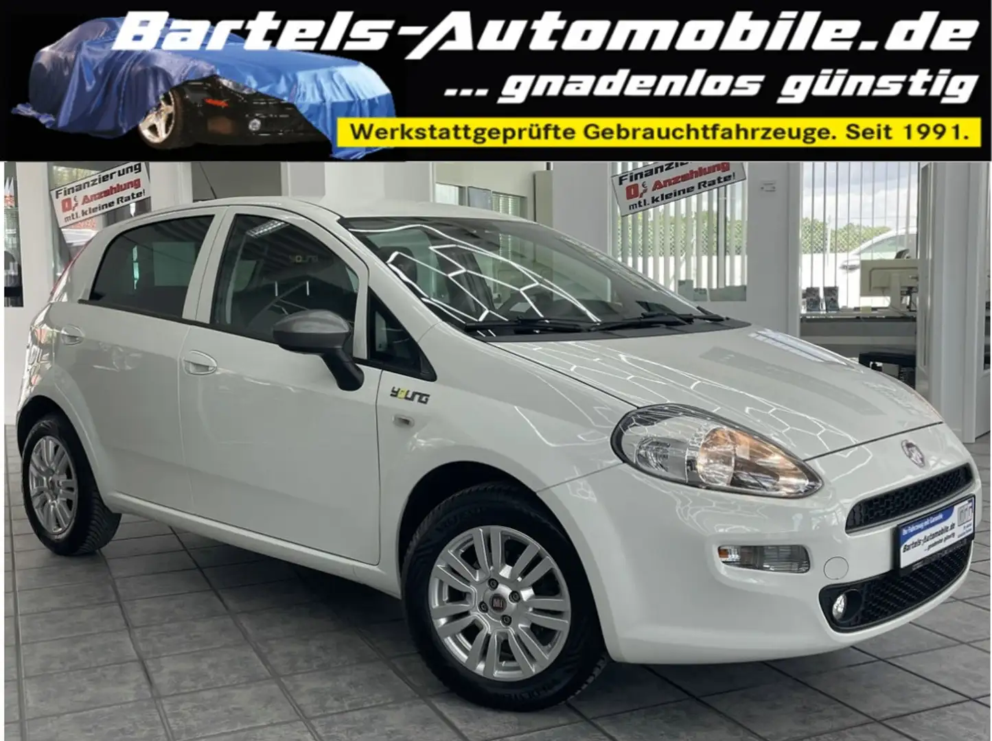 Fiat Punto Evo 1.2 Young, Navi, 5 Türen, 1.Hand, Klima Bílá - 1
