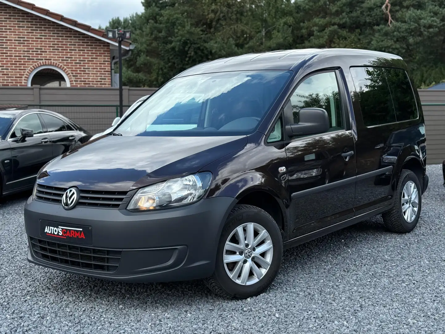 Volkswagen Caddy Benzine Lichte Vracht BTW CruiseC Airco ParkS * Roşu - 1