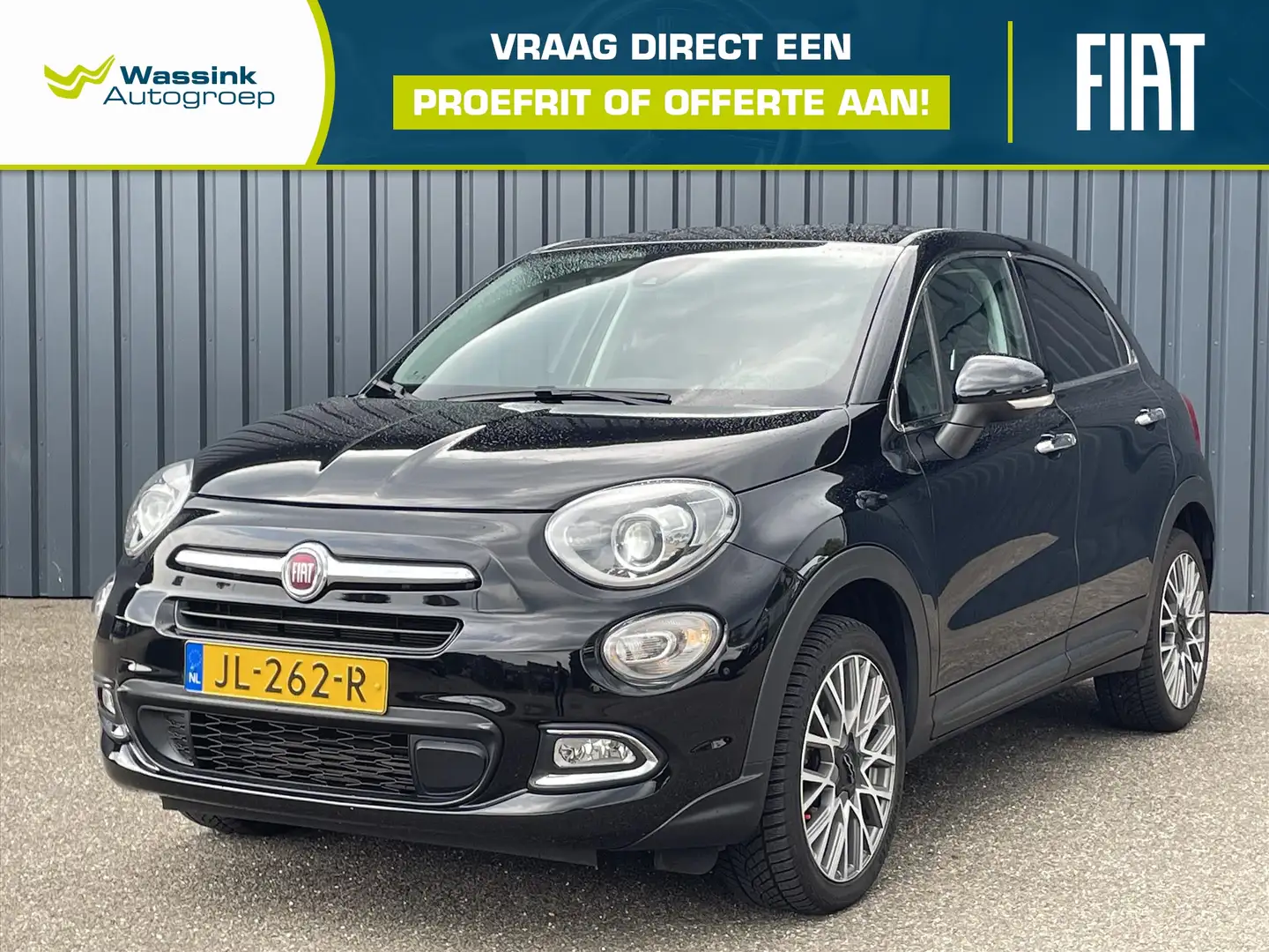 Fiat 500X 1.4 Turbo MultiAir 16V 140pk Lounge I Parkeersenso Zwart - 1