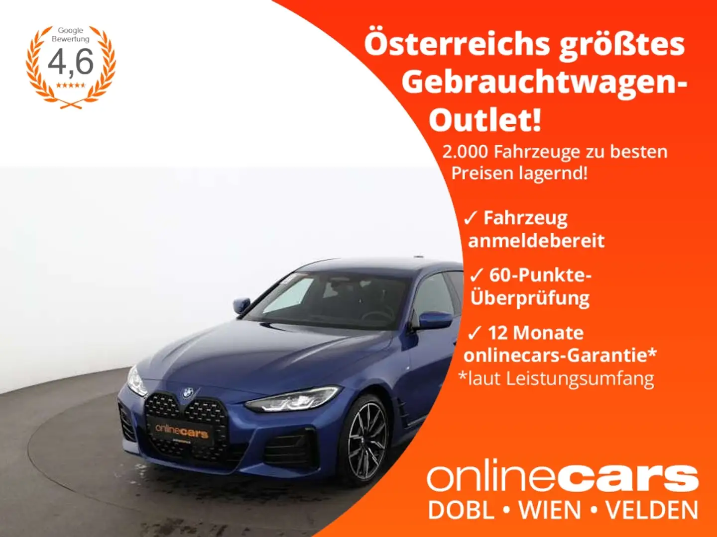 BMW 420 d Gran Coupe xDrive M-Sport Aut LED NAVI LEDER Bleu - 1