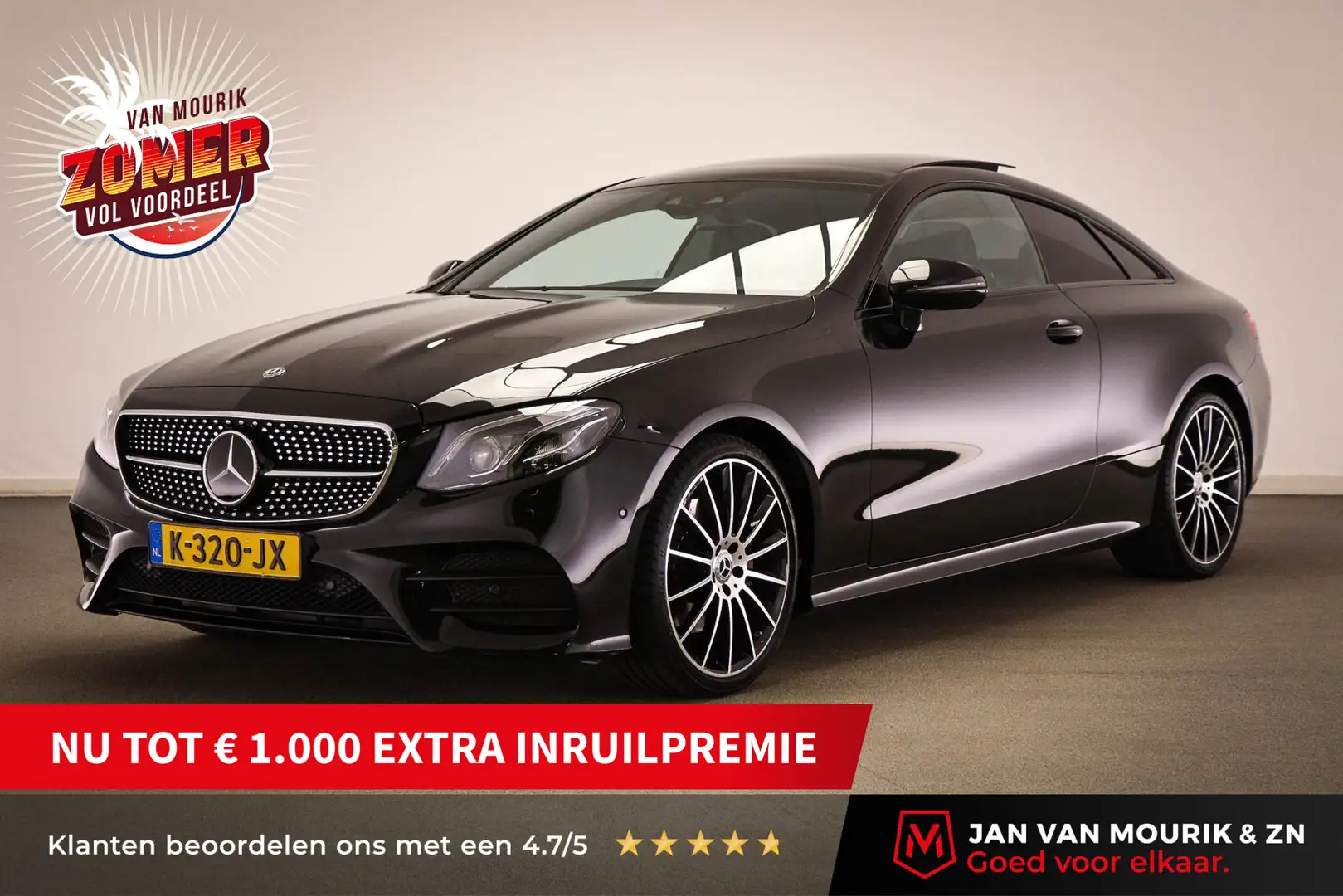 Mercedes-Benz E 200 Coupé Premium Plus | WIDESCREEN | LEDER | PANORAMA Zwart - 1
