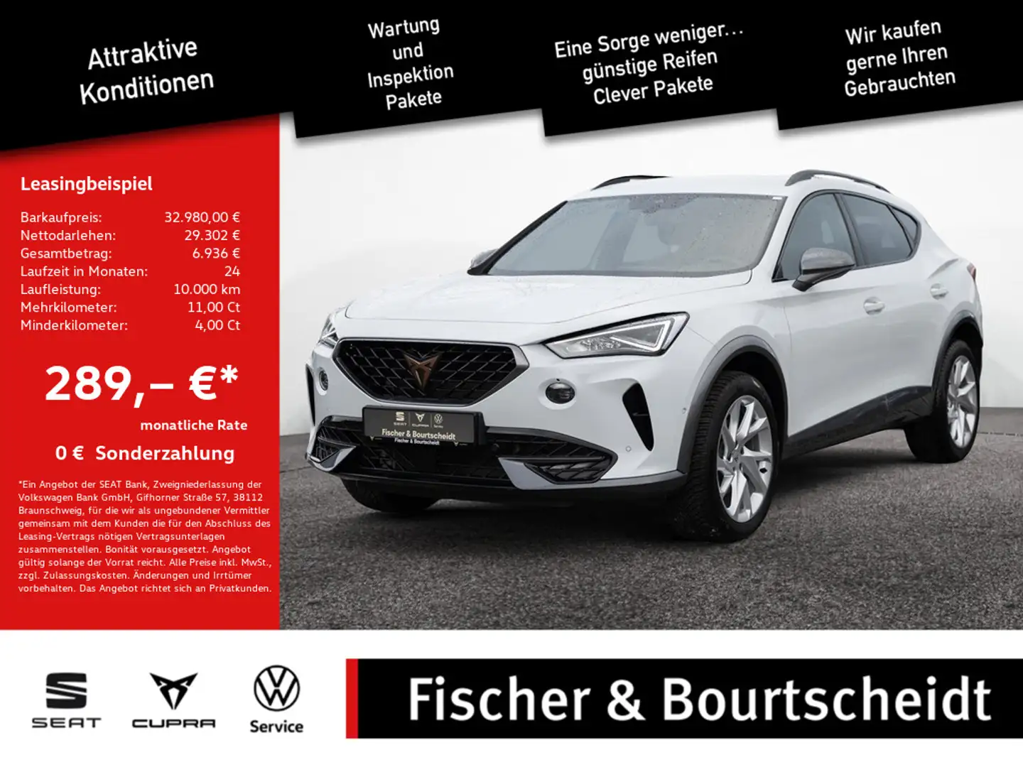 CUPRA Formentor 2.0 TSI 4Drive NAVI KAMERA LED SHZ Weiß - 1