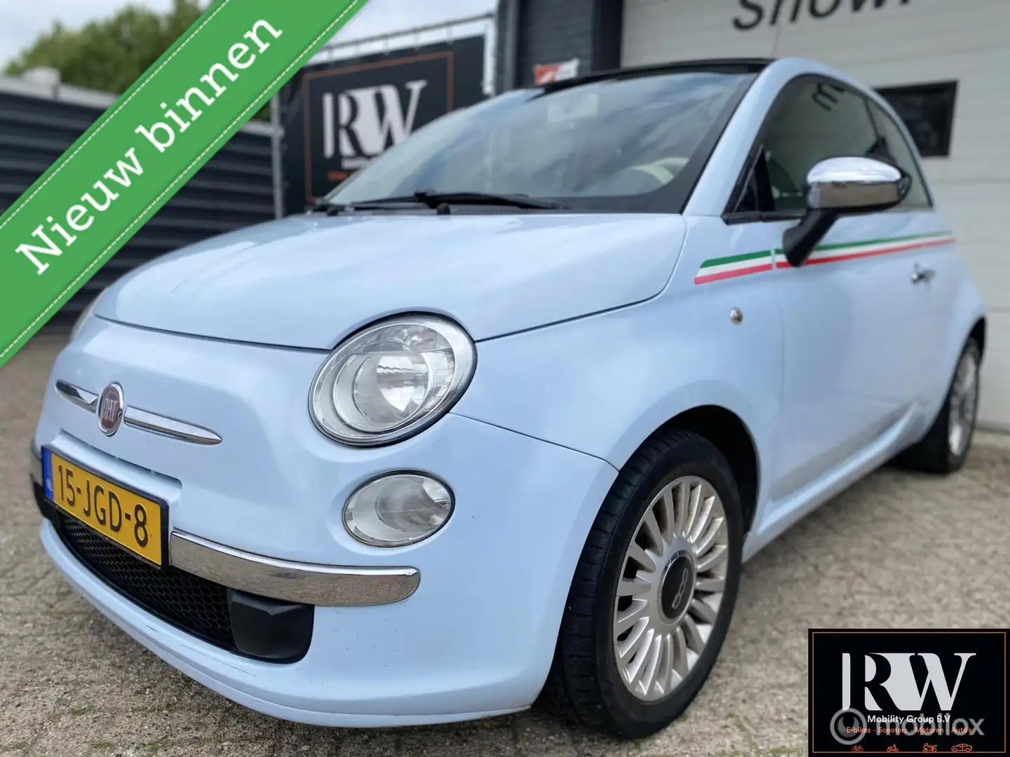 Fiat 500 1.2 Lounge Blauw - 1