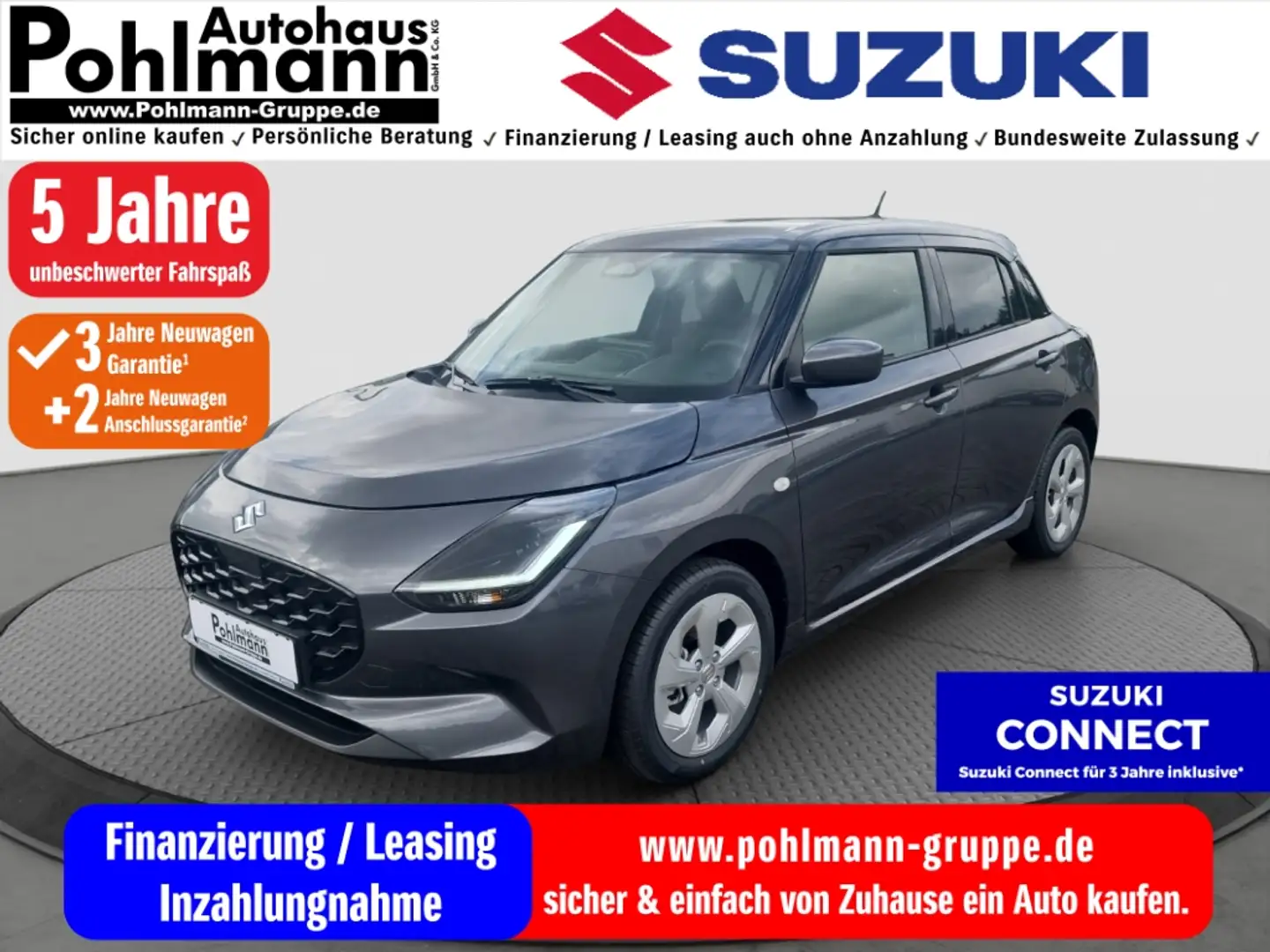 Suzuki Swift 1.2 HYBRID Comfort Navi LED DAB SHZ Keyless Entry Grau - 1