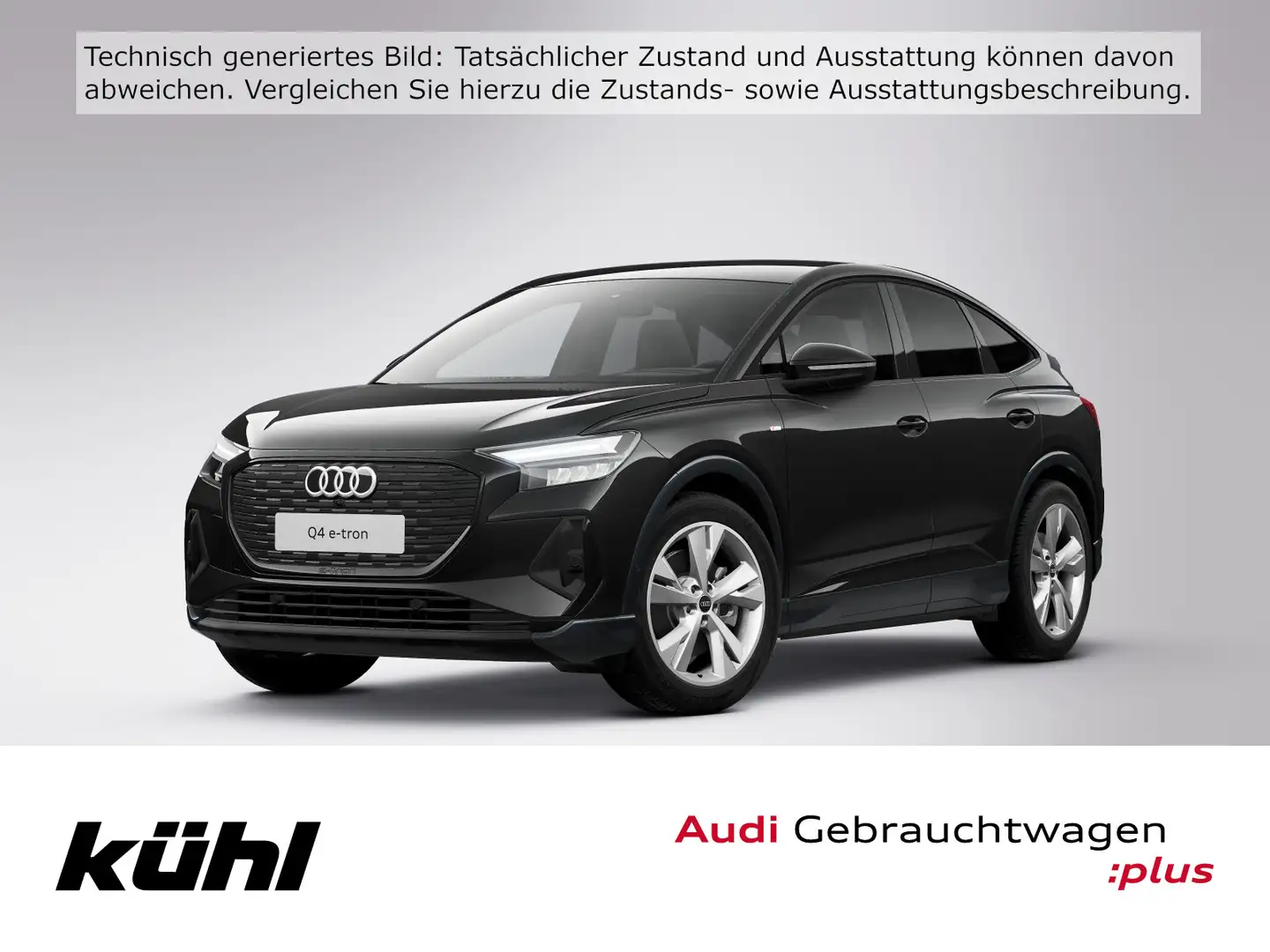 Audi Q4 e-tron Sportback 50 Q LED/ACC/HuD/Kamera/Navi Schwarz - 1