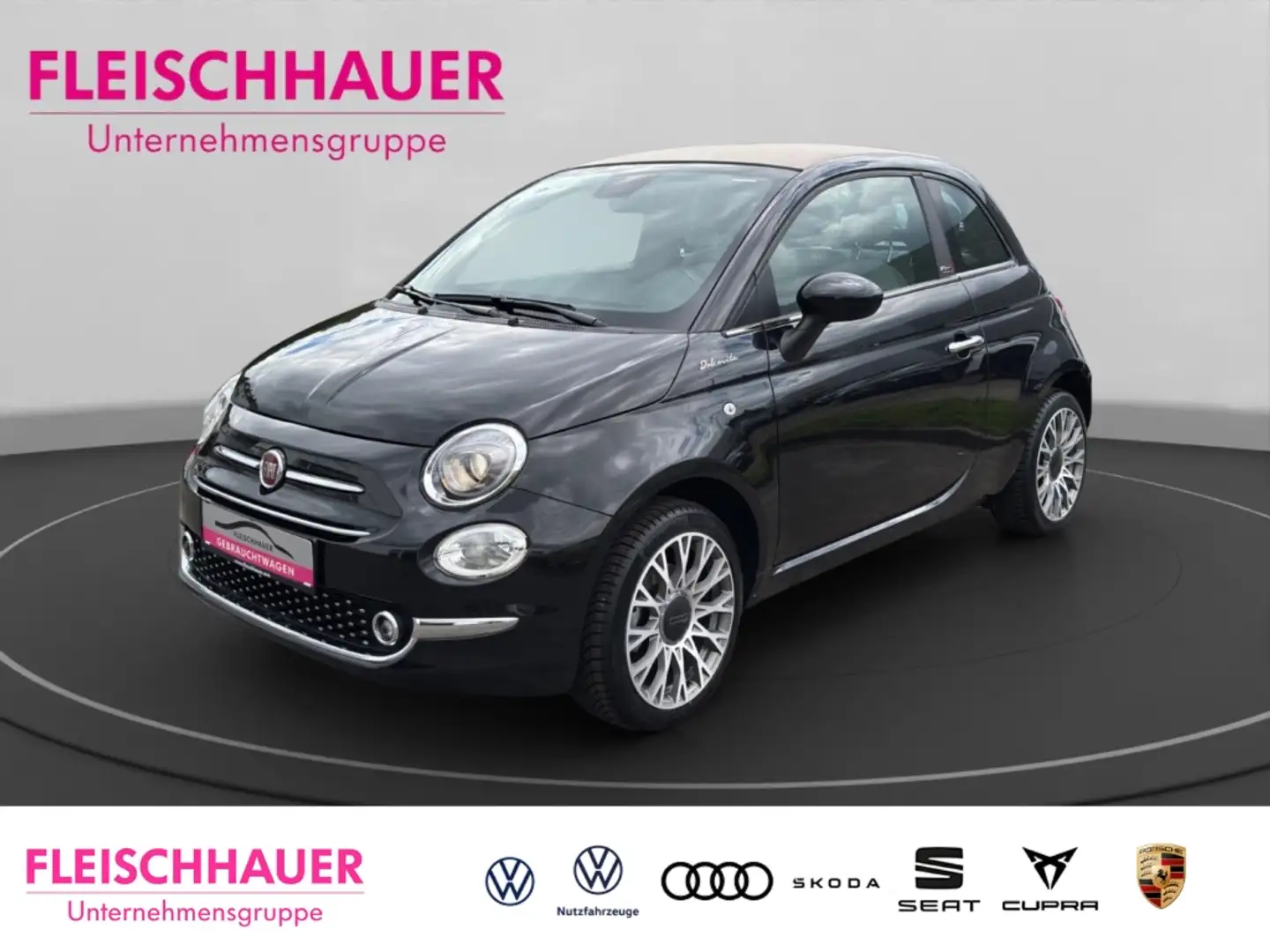 Fiat 500 Cabrio Dolcevita 1.0 Mild Hybrid+Klima+Einparkhile Negru - 1