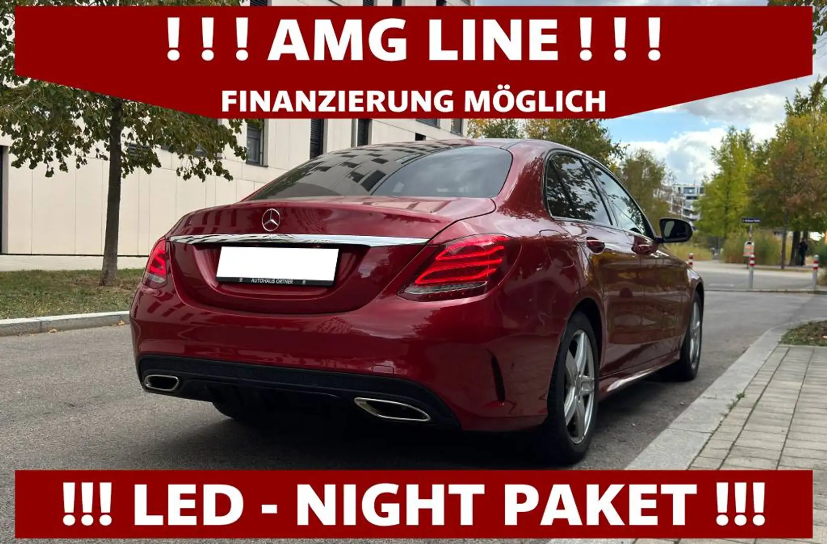 Mercedes-Benz C 200 AMG Line | LED | LEDER | NIGHT PAKET Rot - 2