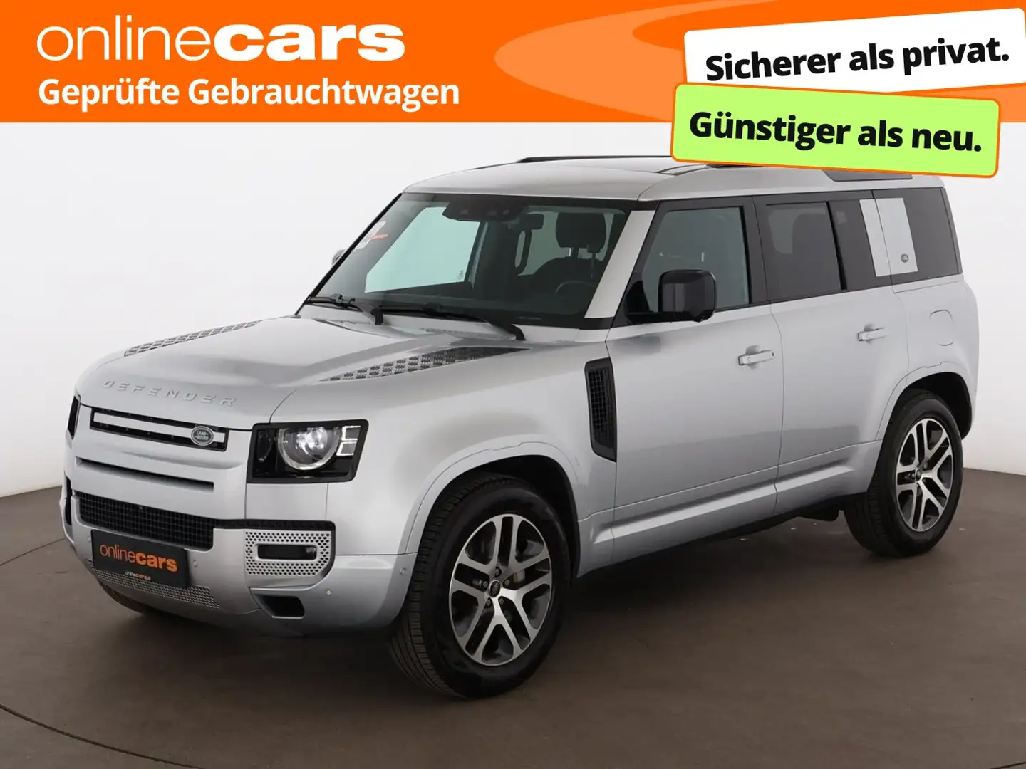 Land Rover Defender P400e PHEV Aut LED 360-CAM SKY AHK LEDER Grau - 1