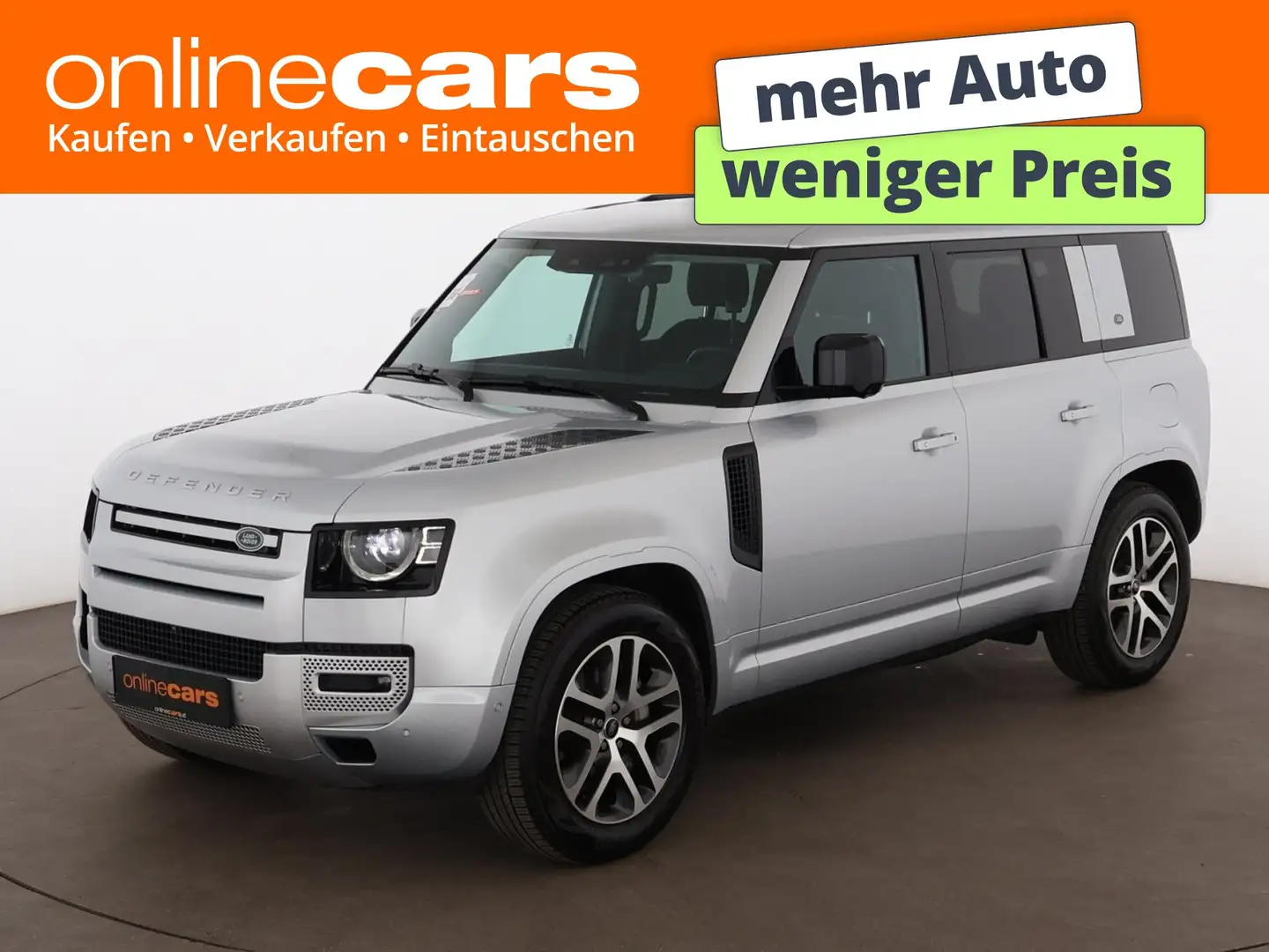 Land Rover Defender P400e PHEV Aut LED 360-CAM SKY AHK LEDER Grau - 1