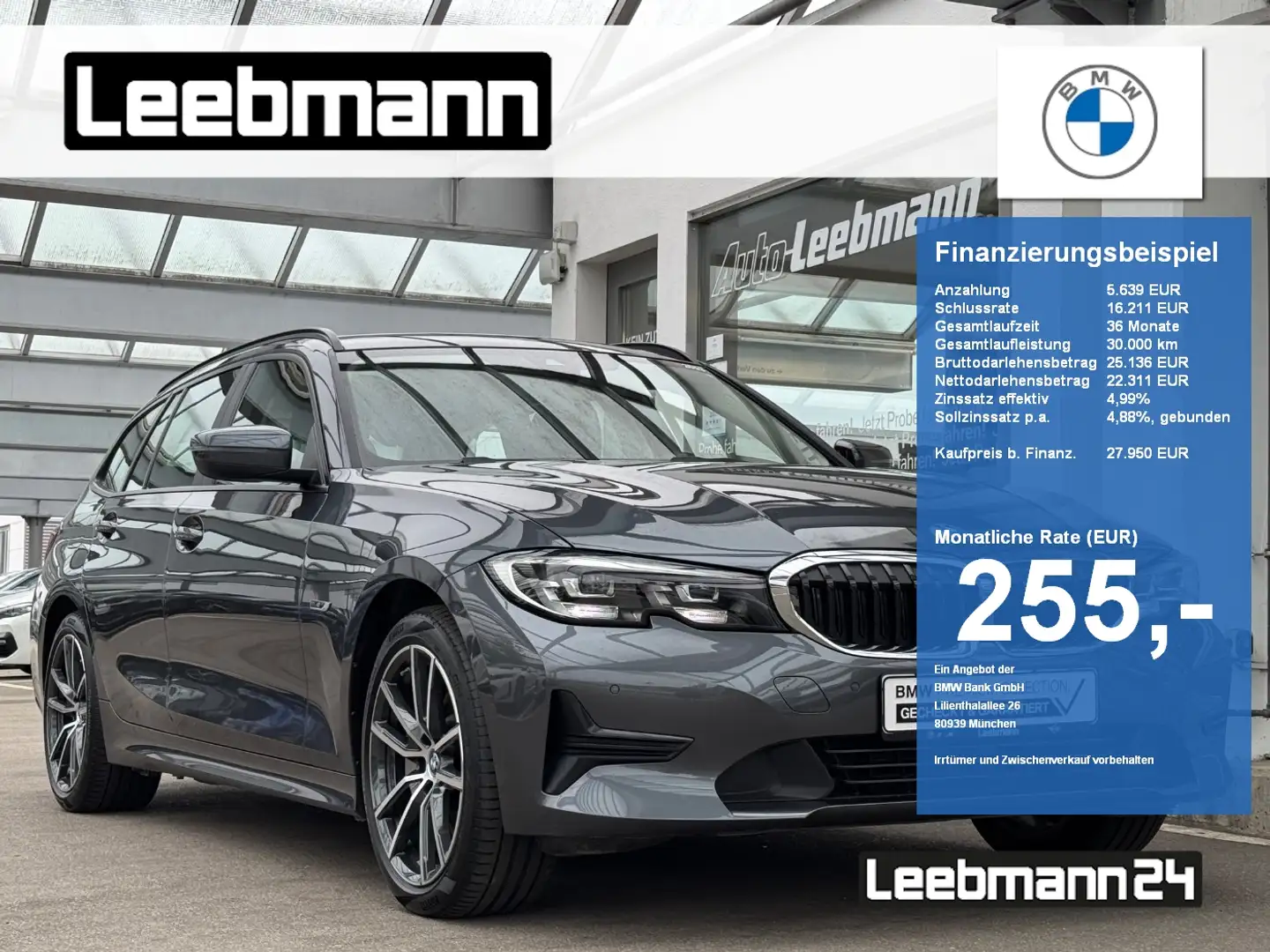 BMW 330 e xDrive Touring AHK/LC-PRO 2 JAHRE GARANTIE Gris - 1