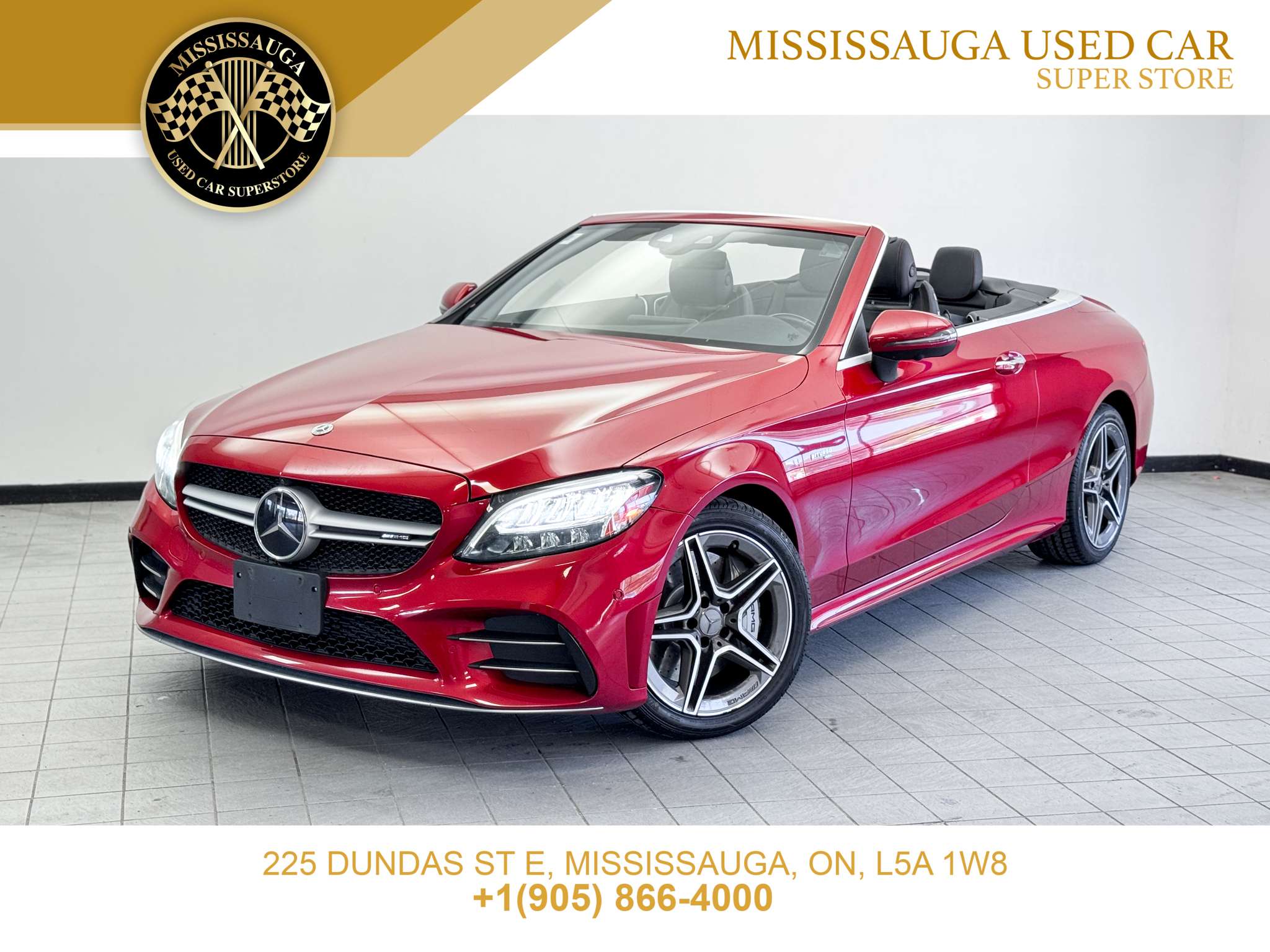 Red 2021 Mercedes-Benz C-Class Convertible All-Wheel Drive Automatic
