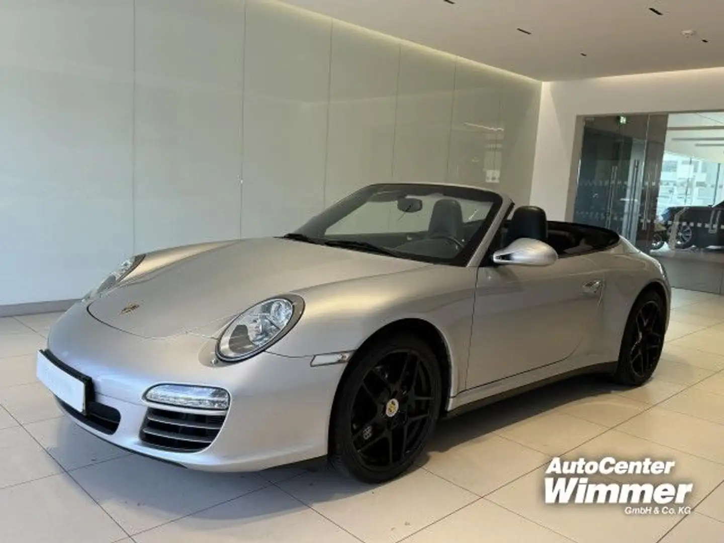 Porsche 997 911 Carrera 4 Cabriolet Vollleder Klima Argento - 2
