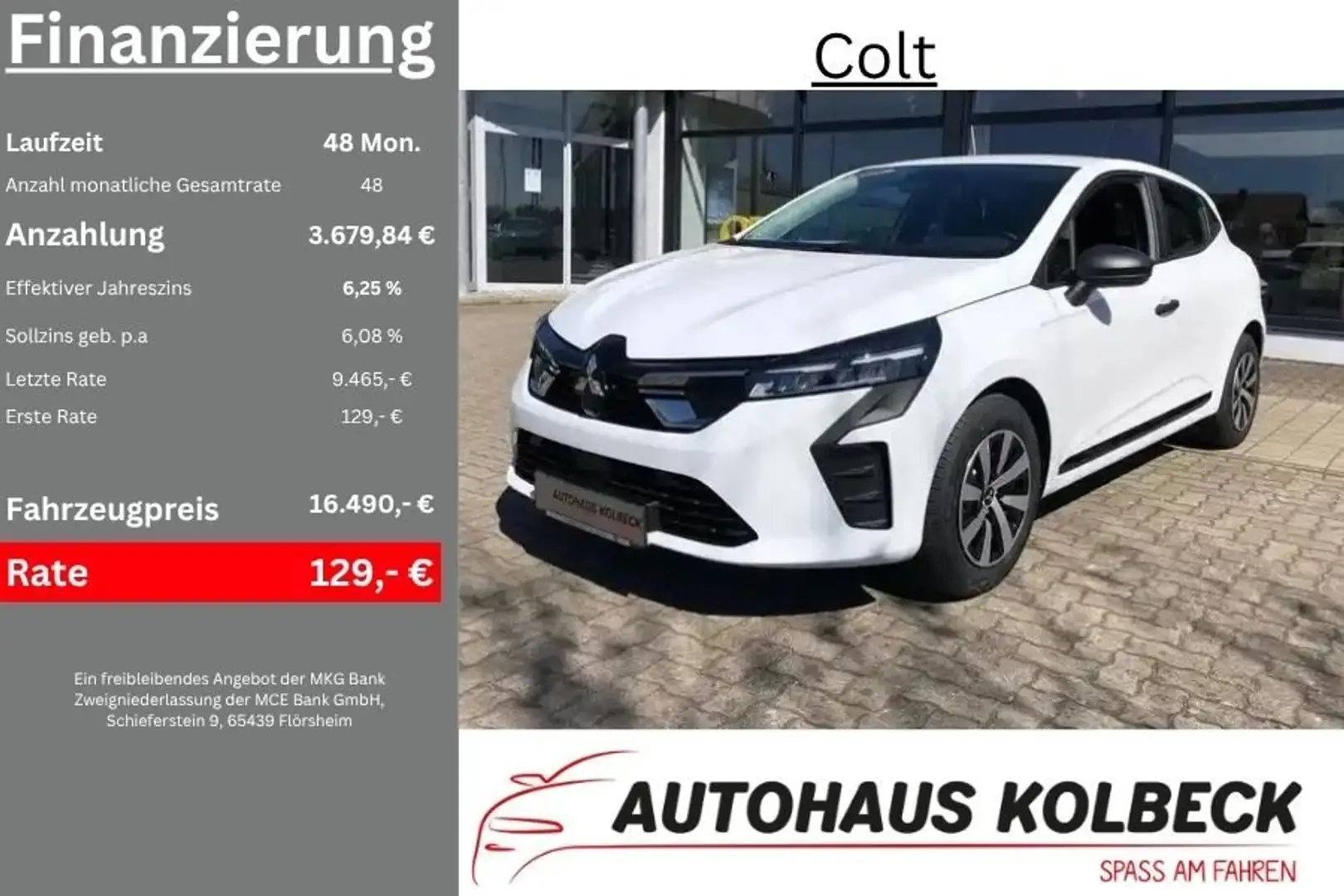 Mitsubishi Colt 1.0 BASIS Weiß - 1