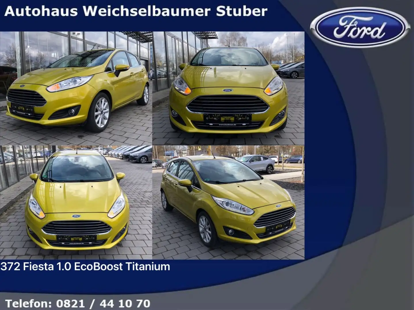 Ford Fiesta 372 Fiesta 1.0 EcoBoost Titanium Zahnriemen NEU Jaune - 1