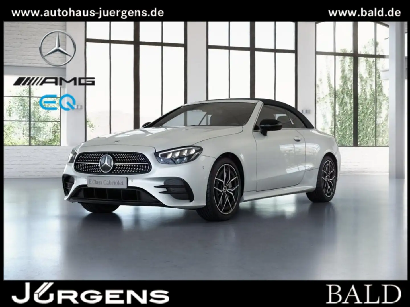 Mercedes-Benz E 200 4MATIC Cabriolet +AMG+MBUX+LED+Wide+Burm Weiß - 1
