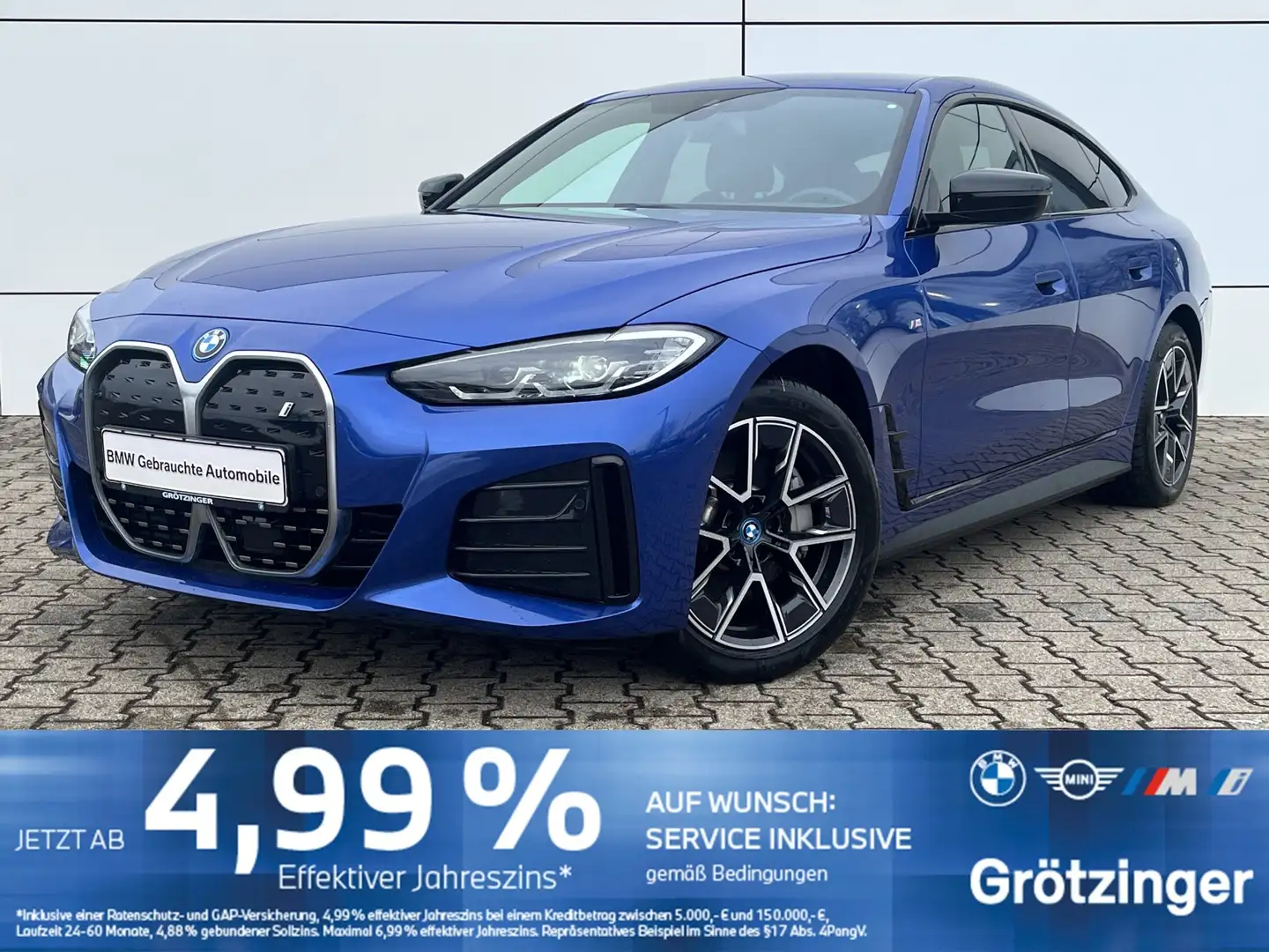 BMW i4 eDrive40 Gran Coupé M Sport LenkHZ+GRA+LiveCo Bleu - 1