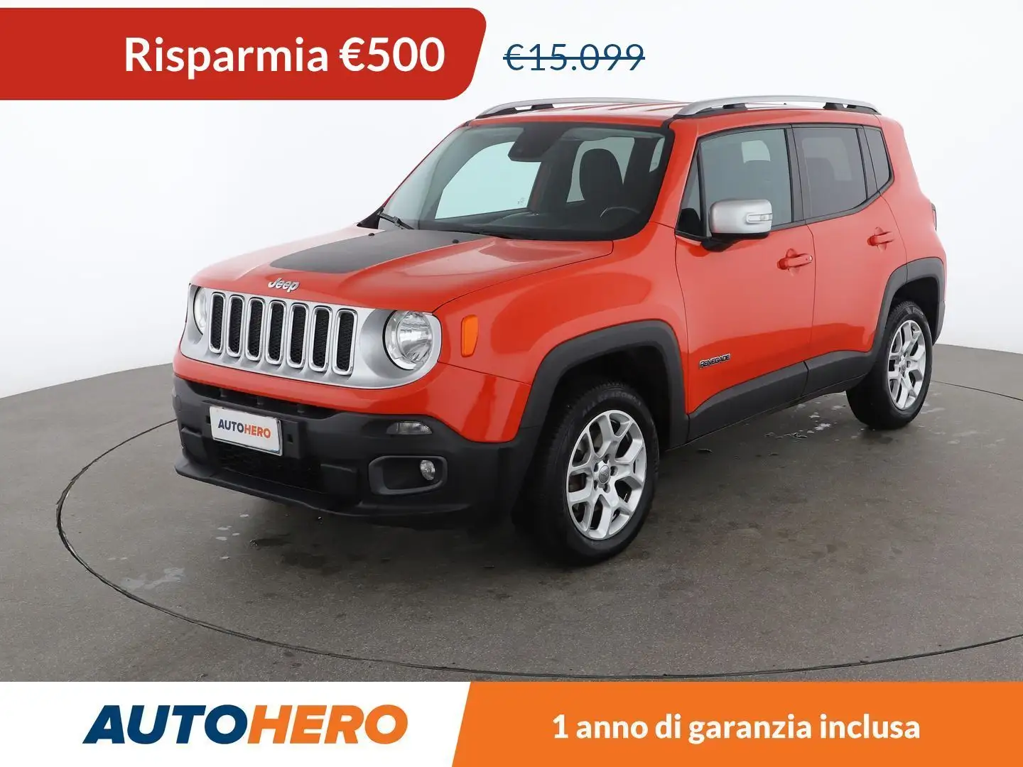 Jeep Renegade 2.0 M-Jet Limited 140CV 4WD Arancione - 1