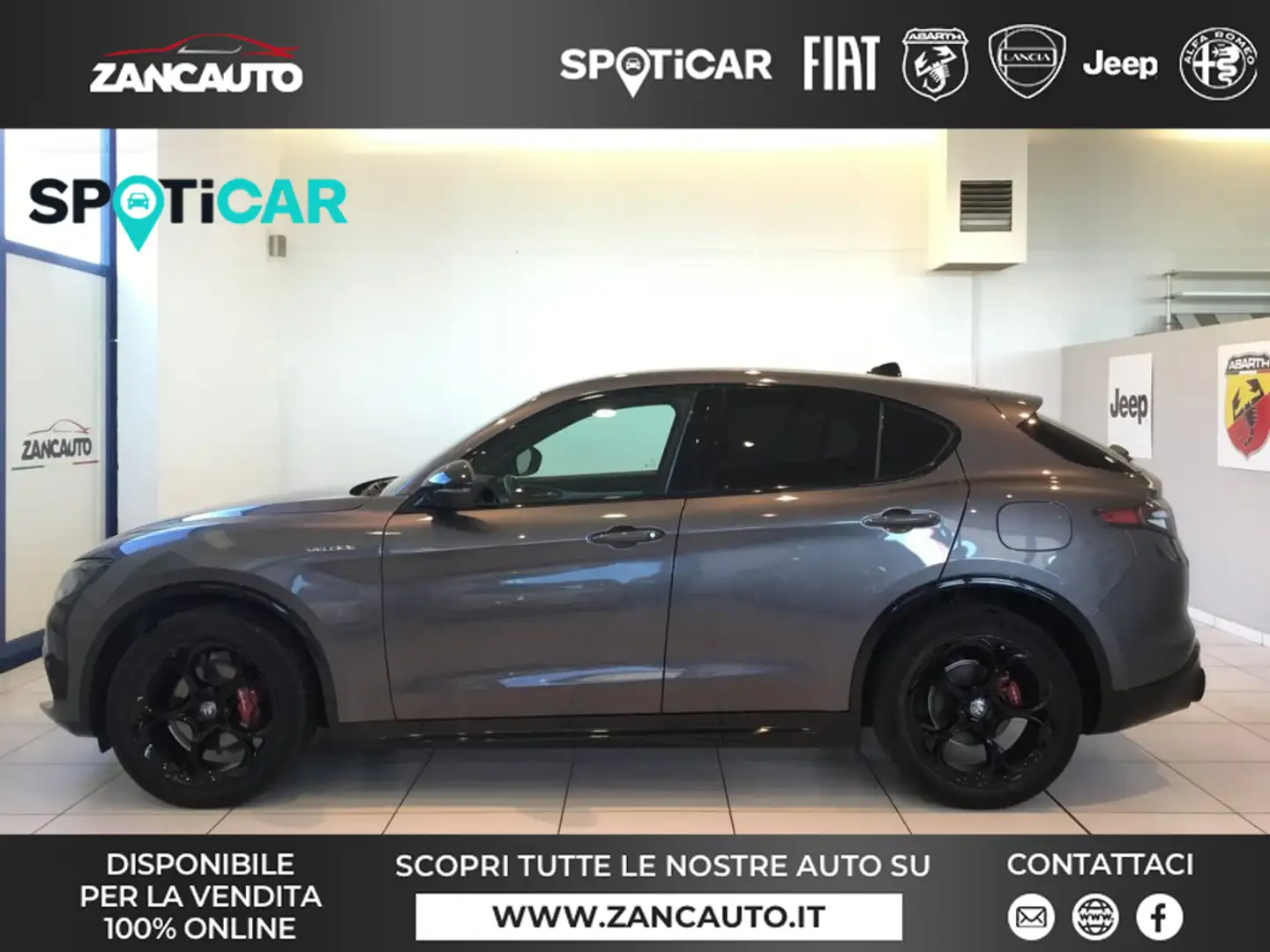 Alfa Romeo Stelvio Stelvio 2.2 Turbodiesel 210 CV AT8 Q4 Veloce MY24 Grijs - 1
