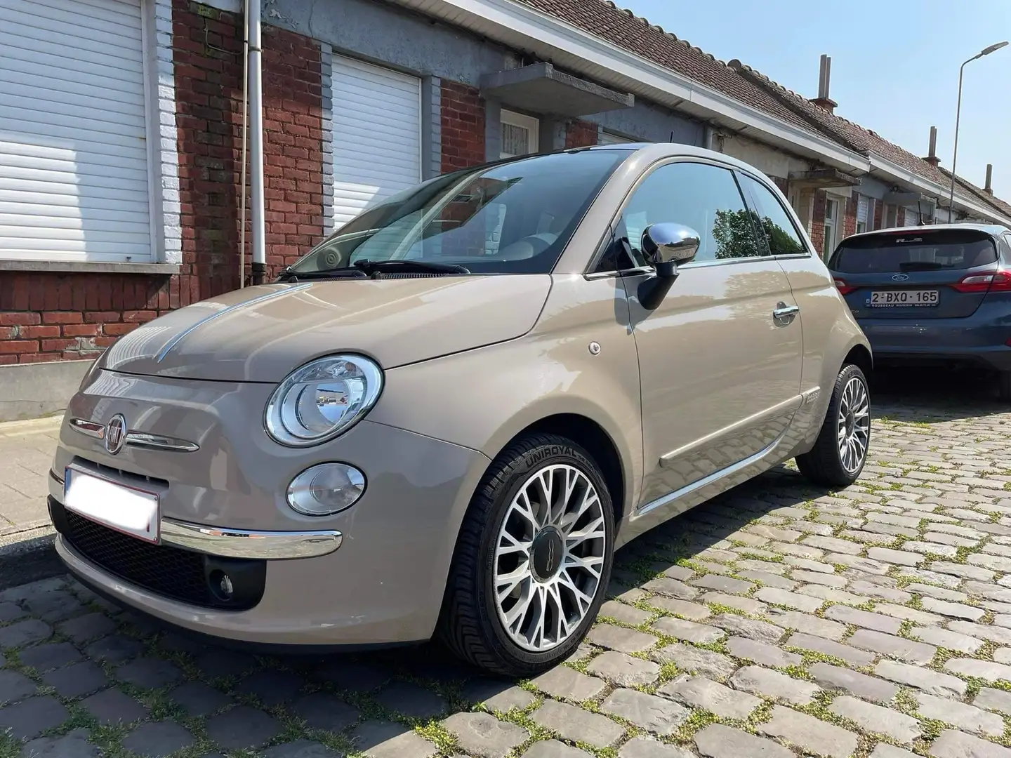 Fiat 500 1.2i Lounge Moka Béžová - 1