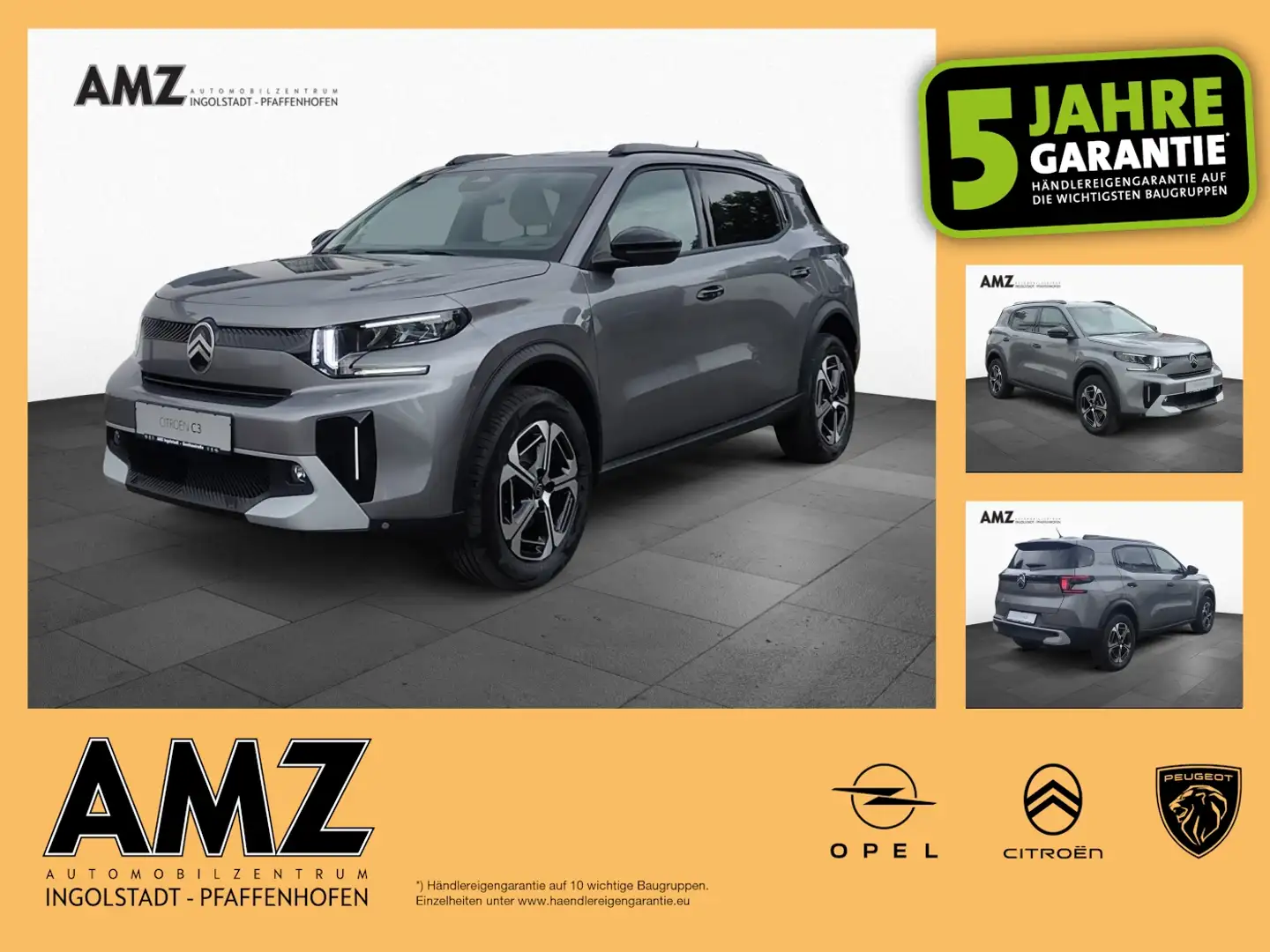 Citroen C3 Aircross MAX Mild-Hybrid W-Paket KAM PDC Grau - 1