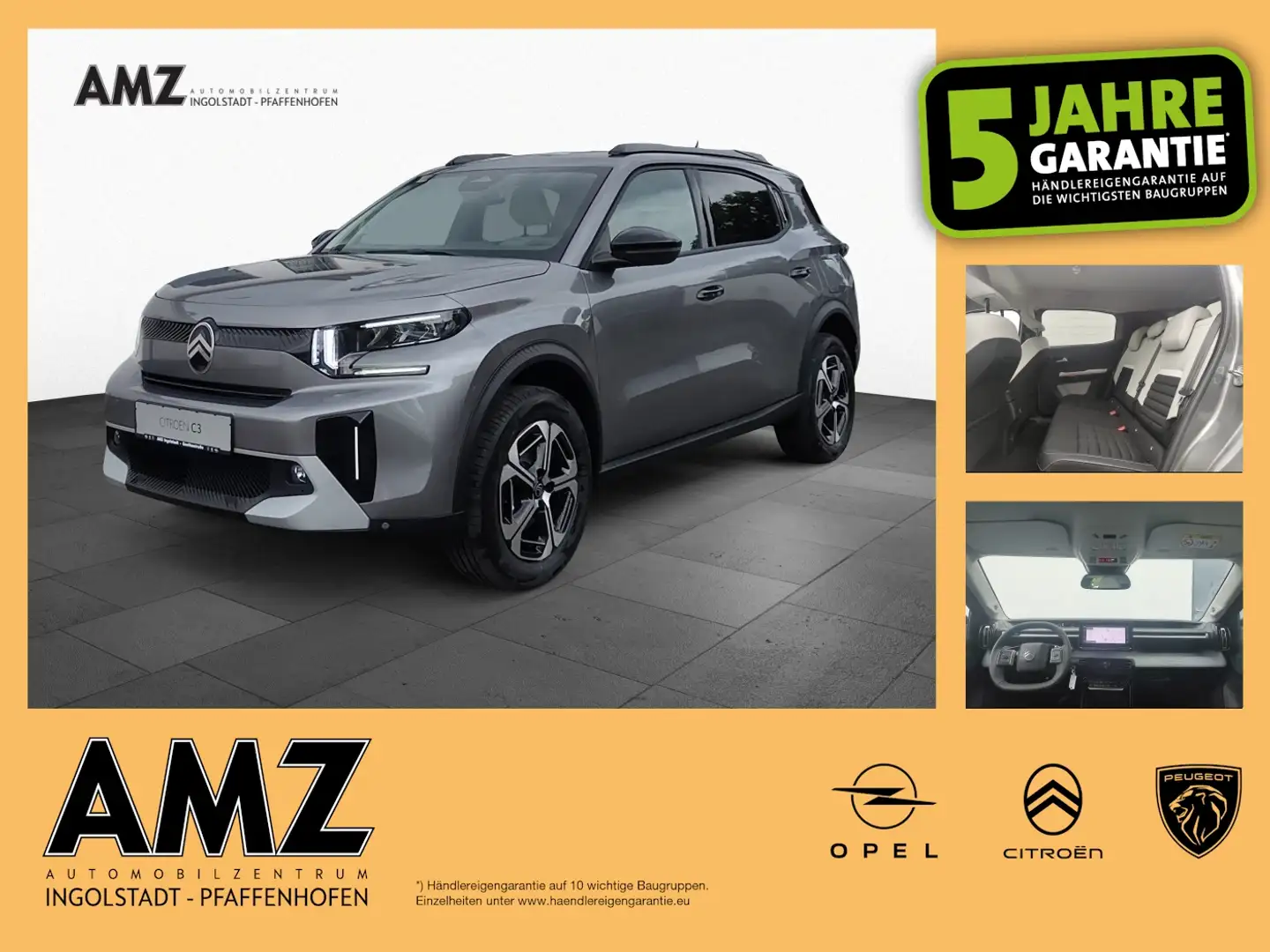 Citroen C3 Aircross MAX Mild-Hybrid W-Paket KAM PDC Grau - 1